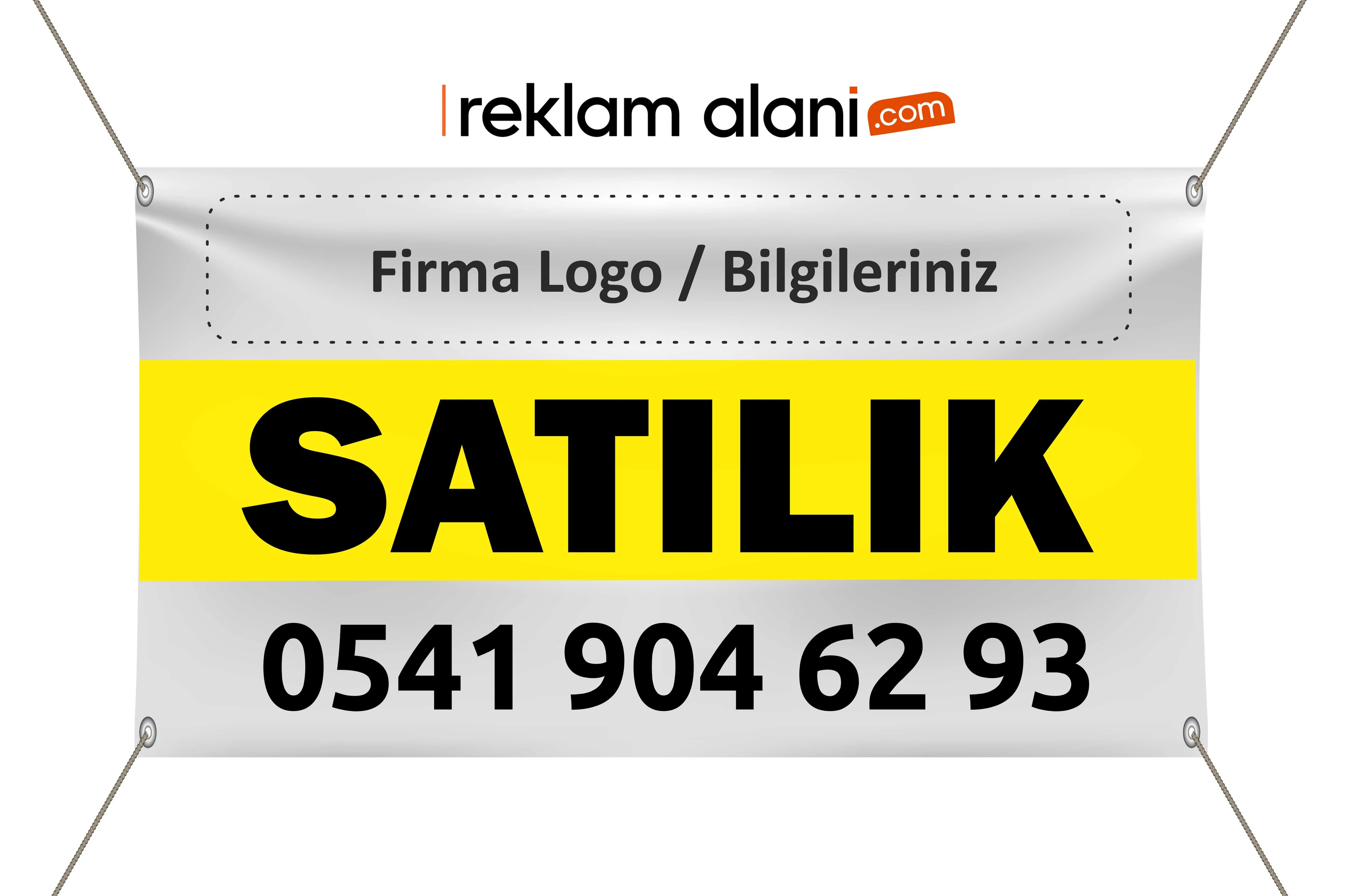 Emlak Afişi SATILIK Avrupa Vinil Branda Baskı 