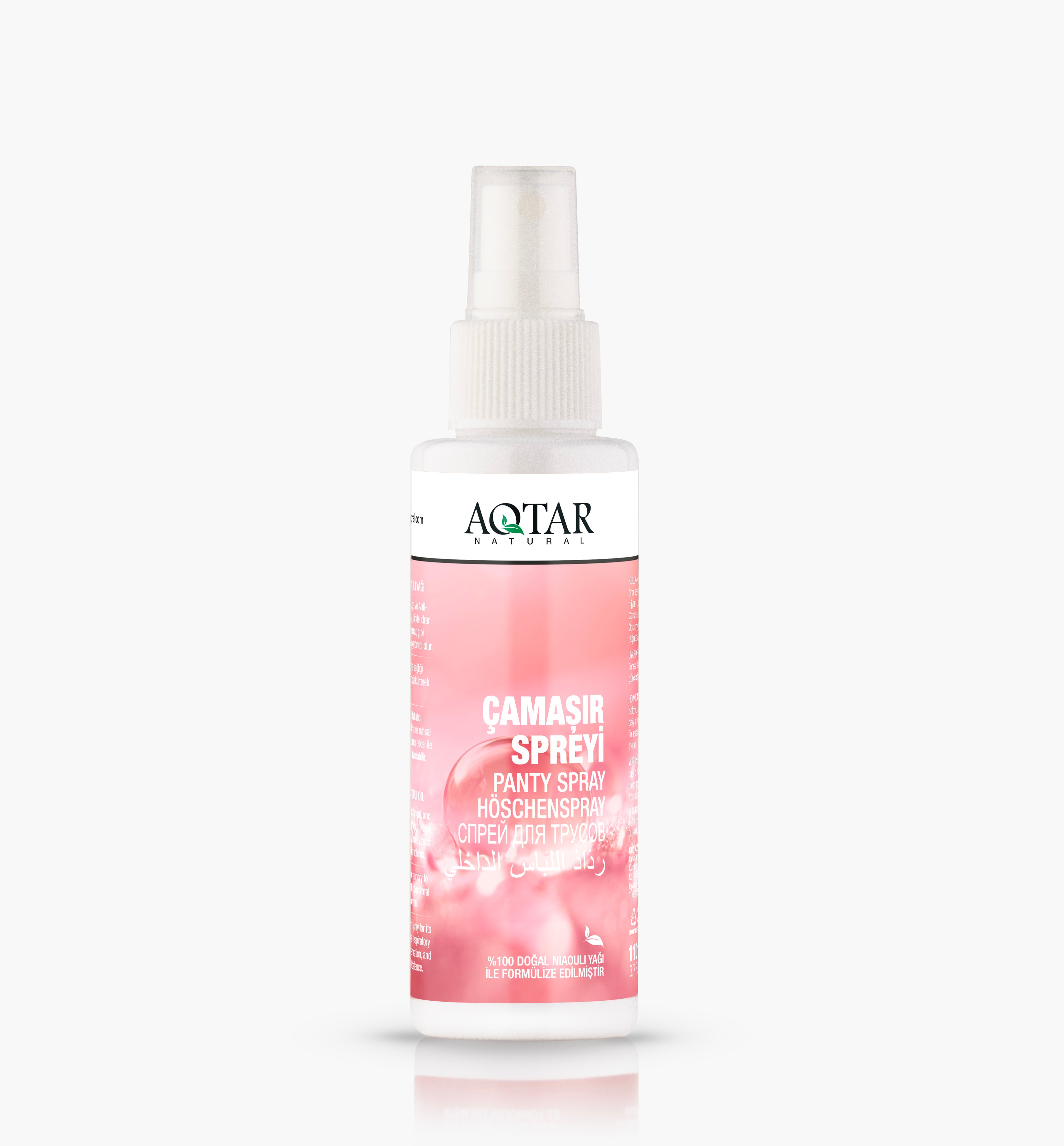 Çamaşır Spreyi 110 ML | %100 Doğal Yağlarla Formülize | Niaouli Yağı | Panty Spray