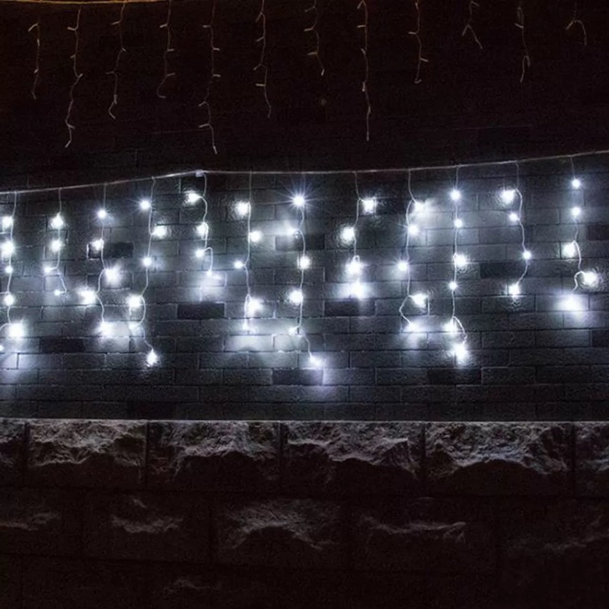 Yılbaşı 2X2 Metre Hareketli Beyaz Işık