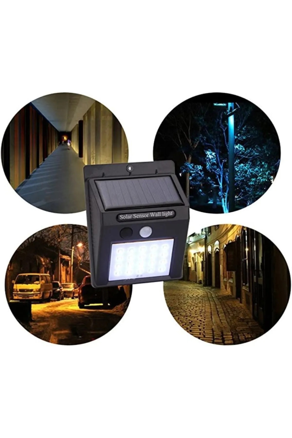 Dlc Solar Panel Sensörlü 20 Led Duvar Apliği
