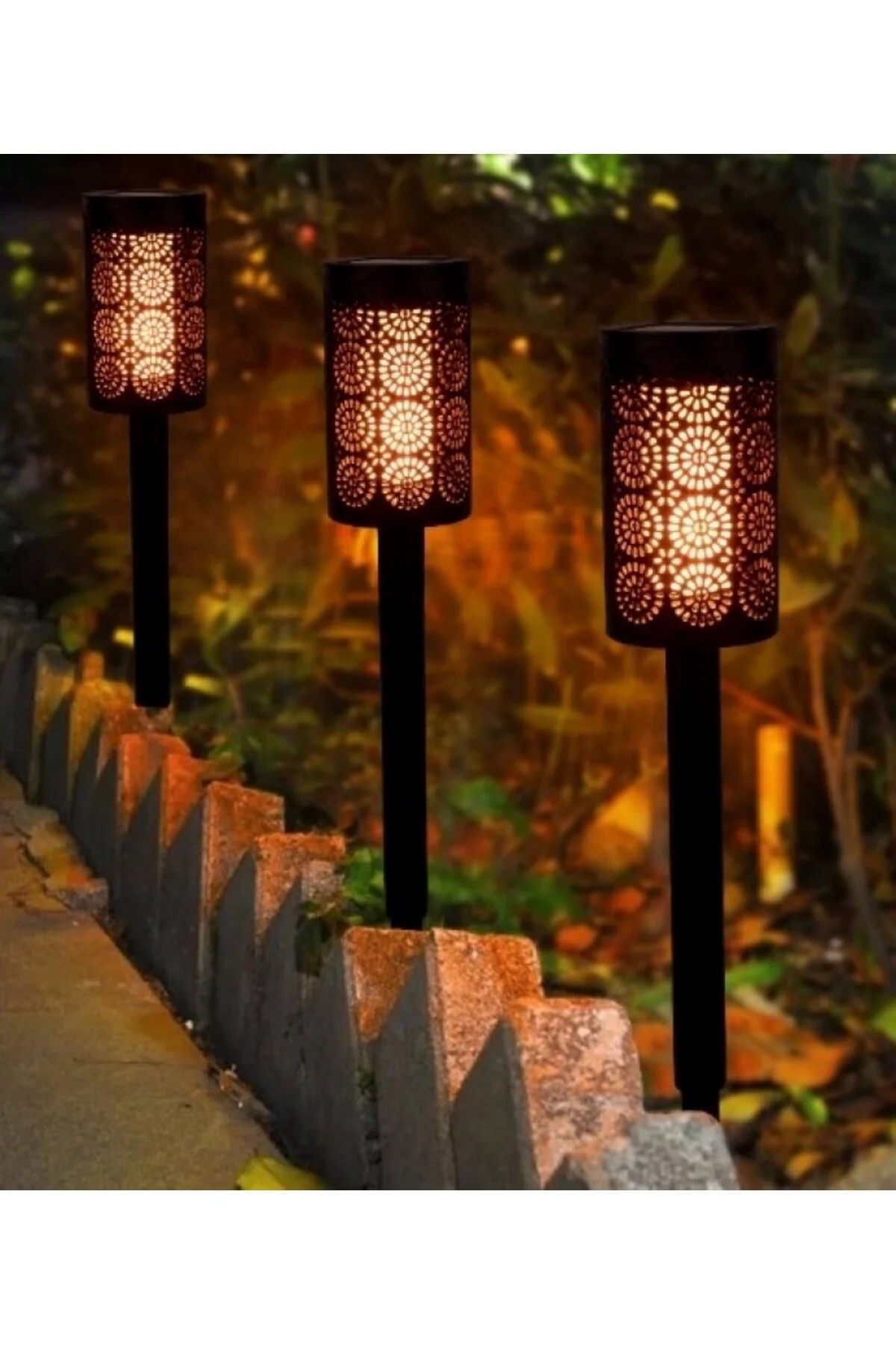 DLC SOLAR SAPLAMA DEKO 12 LED ALEV EFEKTLİ