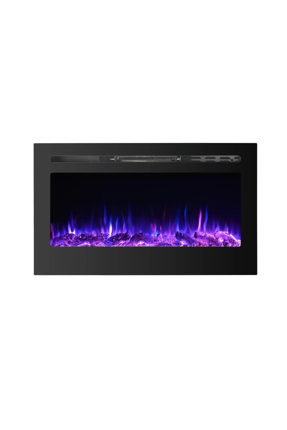 Dlc Plazma Şömine 91cm 9renk Siyah Odun Ve Kristal Efektli 1800 Watt + Ayaklı