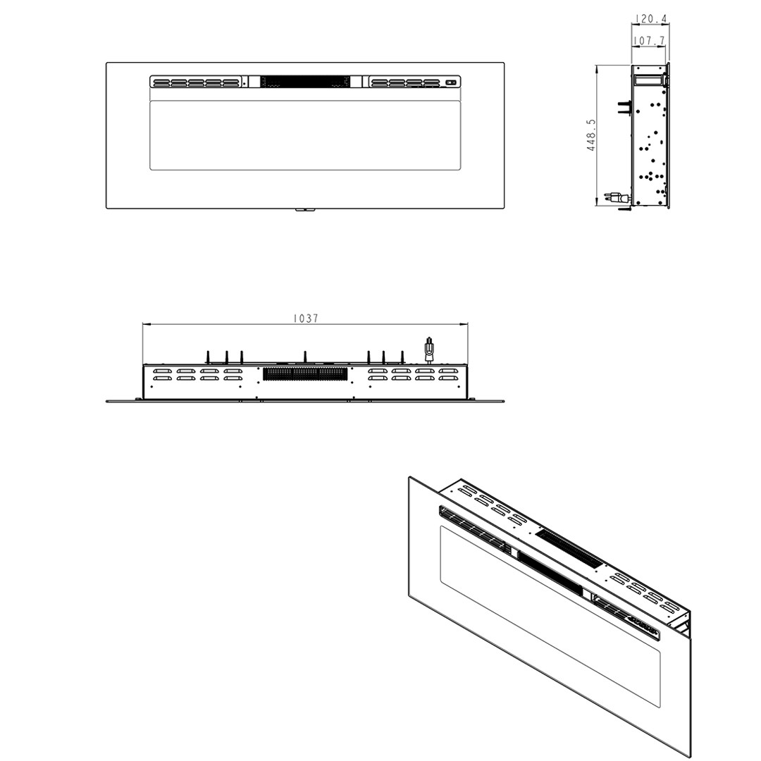 DLC Plazma Şömine 127 cm 3 Renk Bluetooth ve Ses Efektli