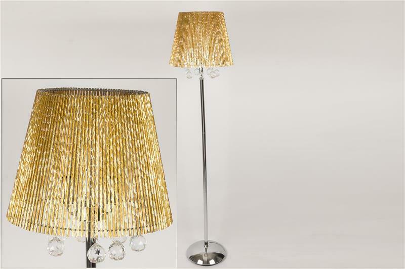 Gold Şapkalı Gümüş Lambader 163 cm
