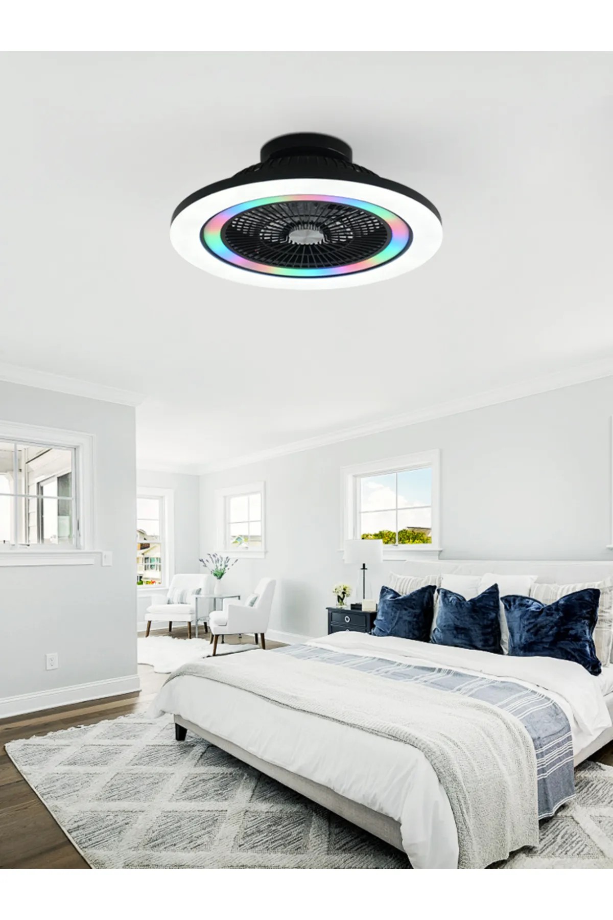 Dlc Ovest Rgb Led Tavan Vantilatörü Kumandalı 58 Cm