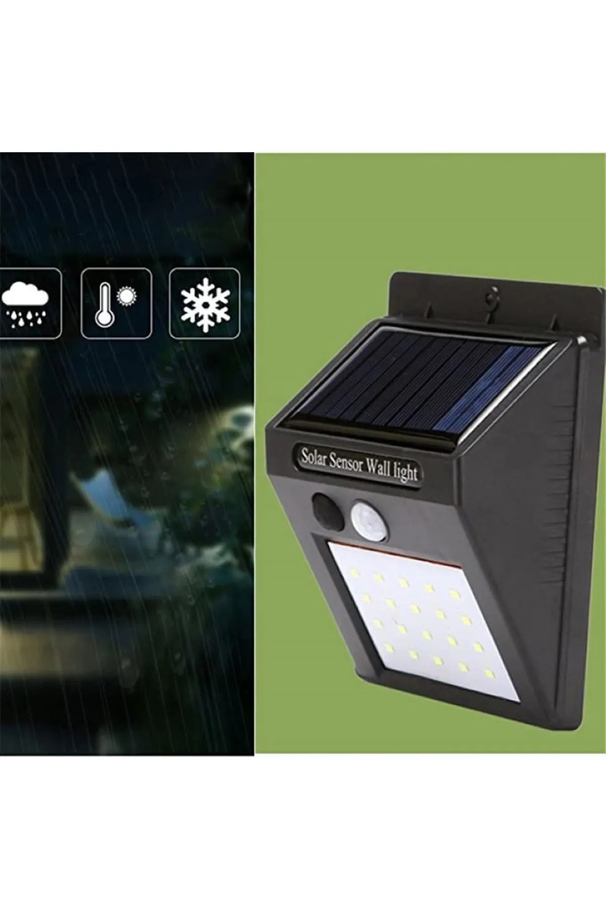 Dlc Solar Panel Sensörlü 20 Led Duvar Apliği
