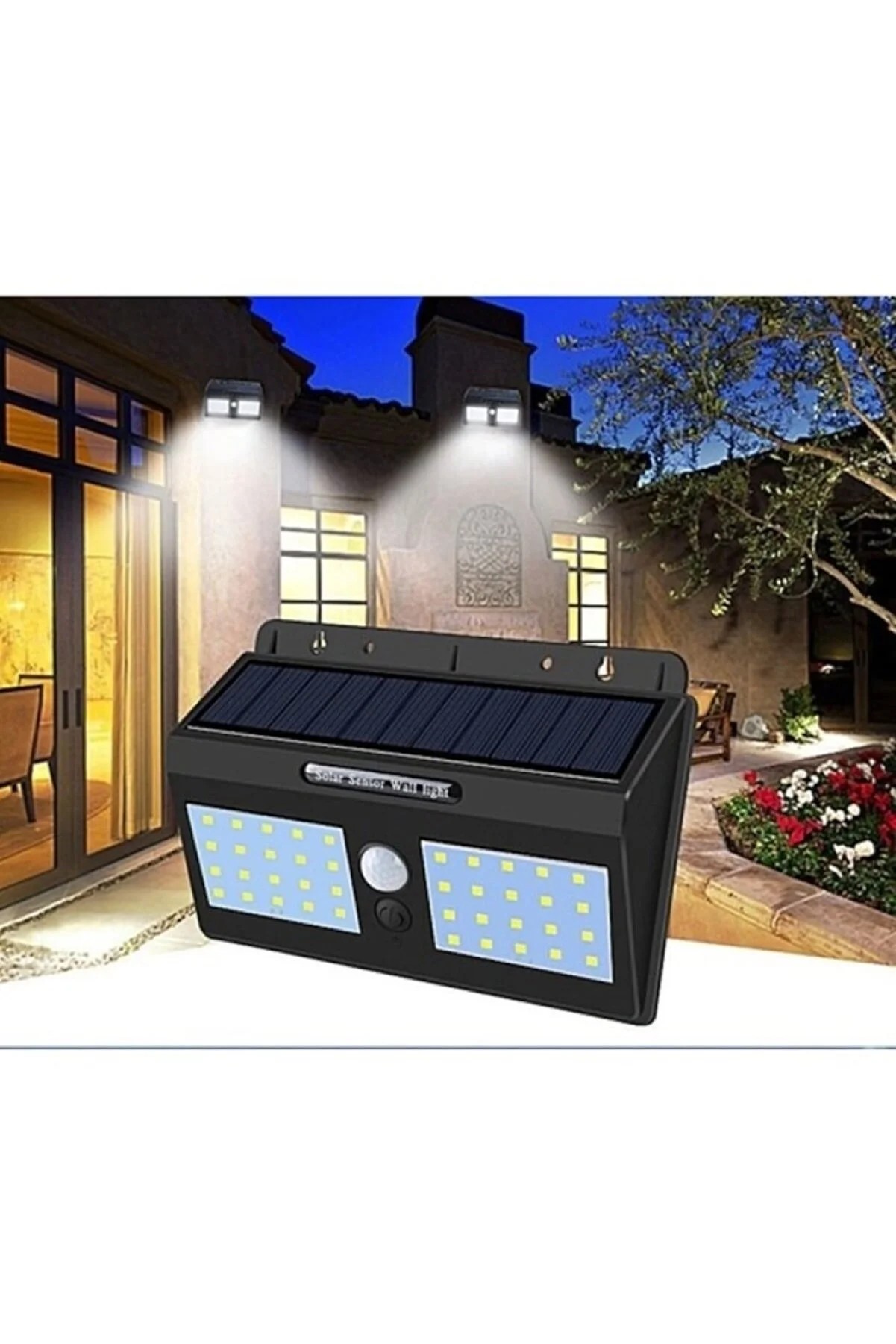 Dlc Solar Panel Sensörlü 40 Led Duvar Apliği