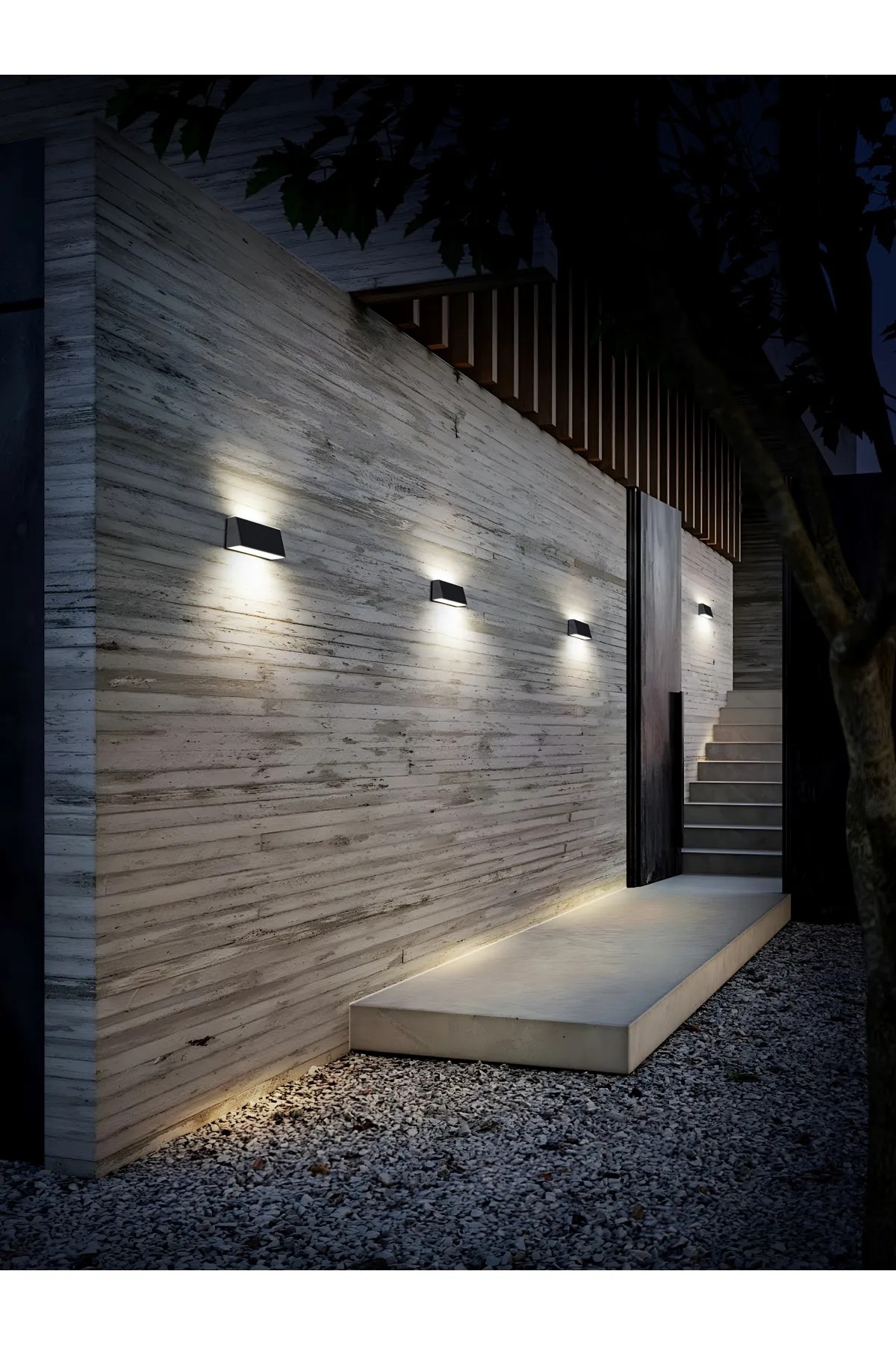 DLC SOLAR LED ÇİFT YÖNLÜ APLİK SİYAH 700 LÜMEN