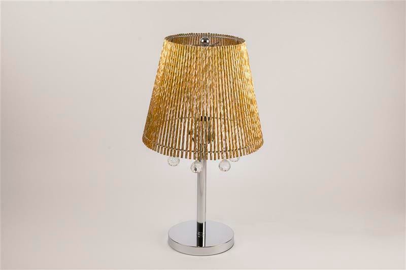 Gold Şapkalı Gümüş Abajur 55 cm