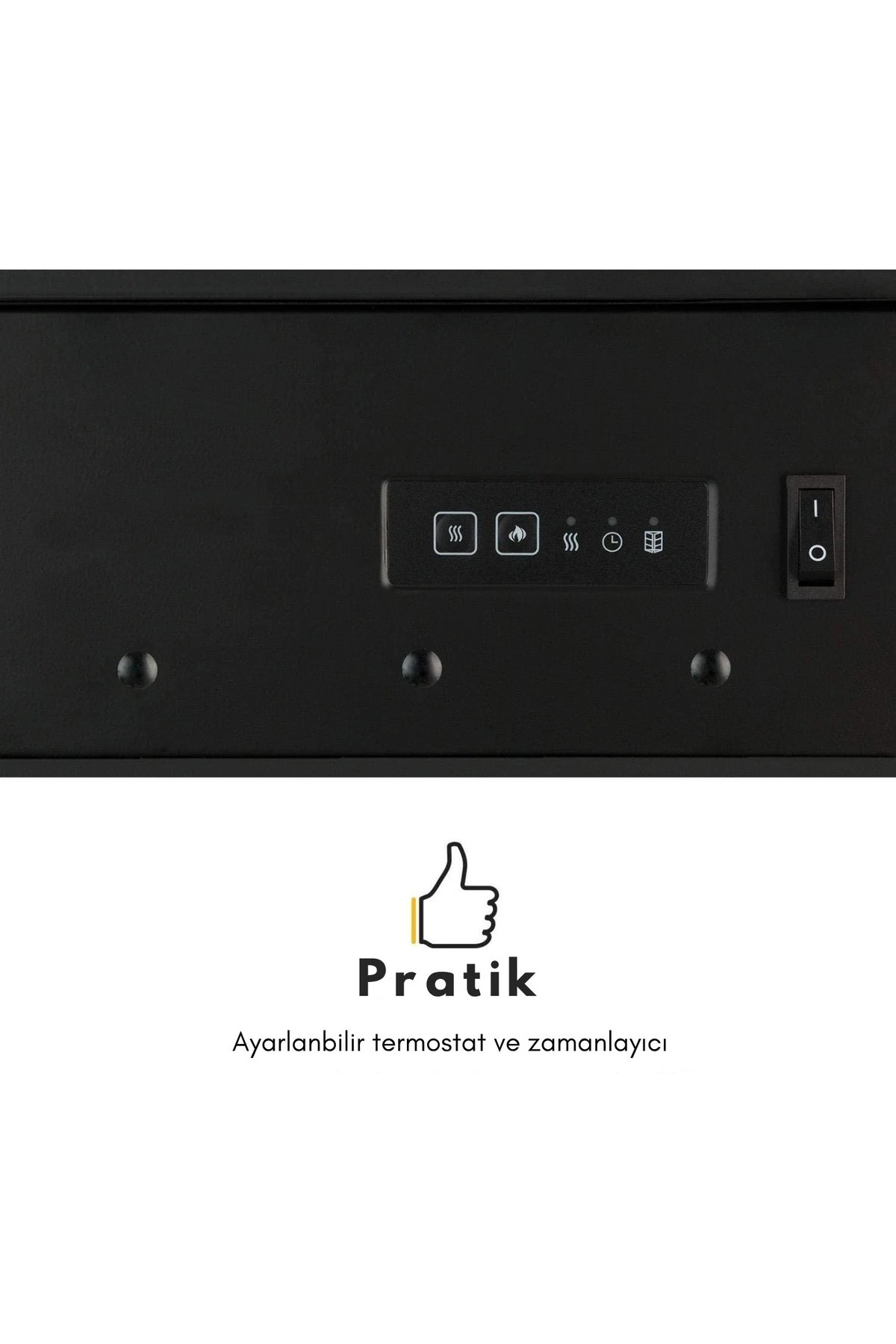 DLC MADERA ELEKTRİKLİ ŞÖMİNE 1800 WATT WIFI APP TELEFON KONTROL