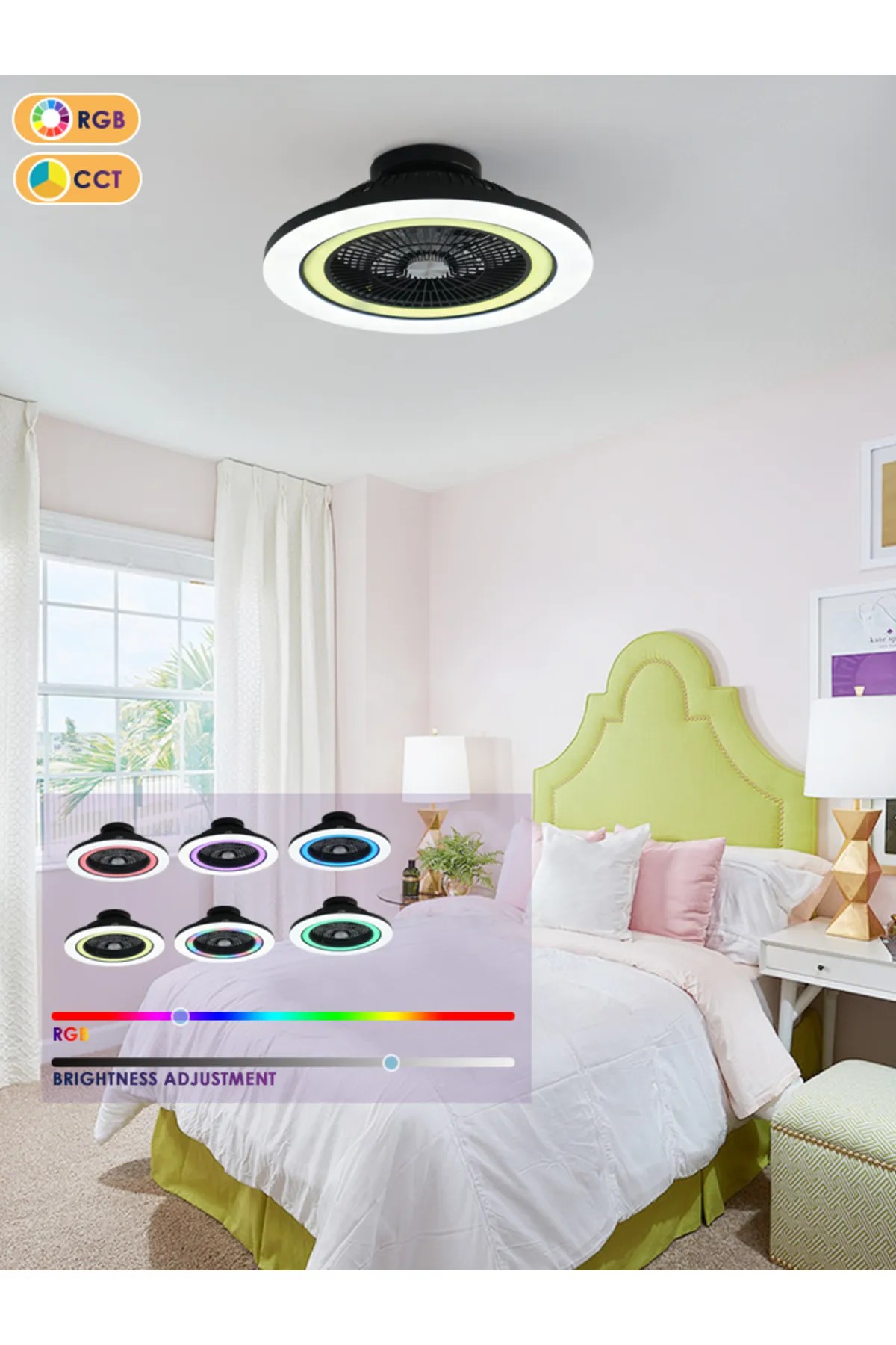 Dlc Ovest Rgb Led Tavan Vantilatörü Kumandalı 58 Cm