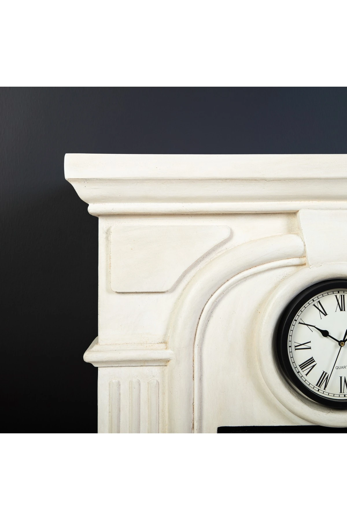 DLC LONDON GERÇEK SAAT DEKORLU POLİSTON ELEKTRİKLİ ŞÖMİNE 1800W FANLI ISITICI