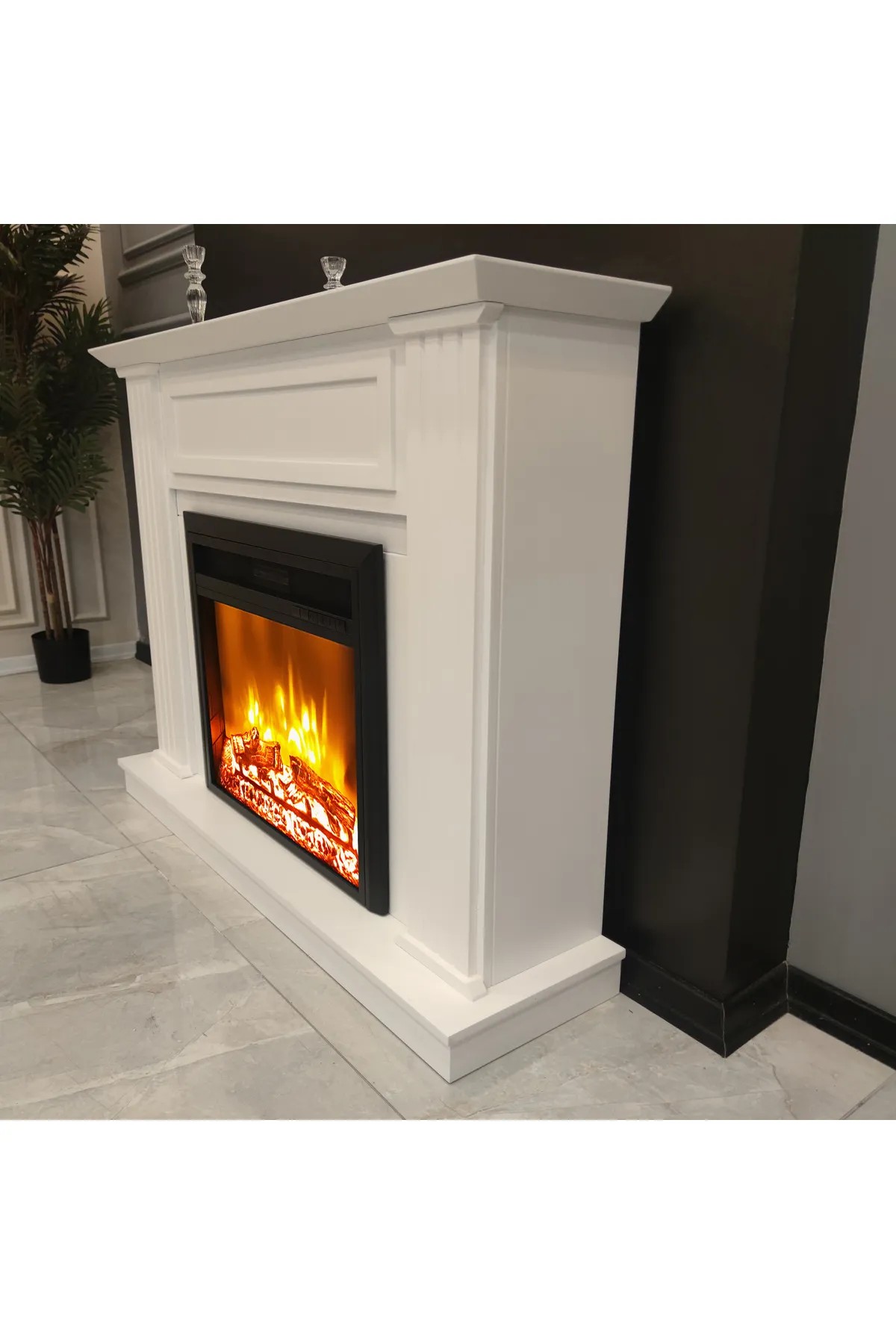 DLC NORDICA BEYAZ 1800 WATT ELEKTRİKLİ ŞÖMİNE EF23