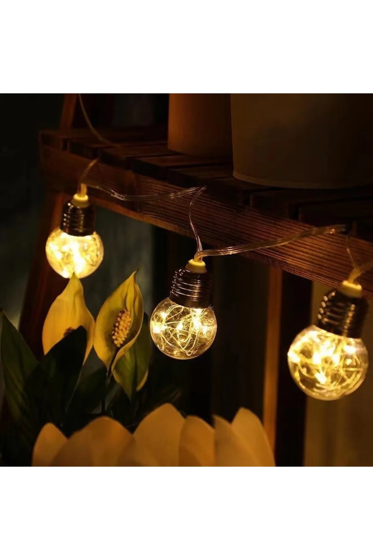DLC LED SOLAR AMPUL 10'LU ZİNCİR SARI IŞIK
