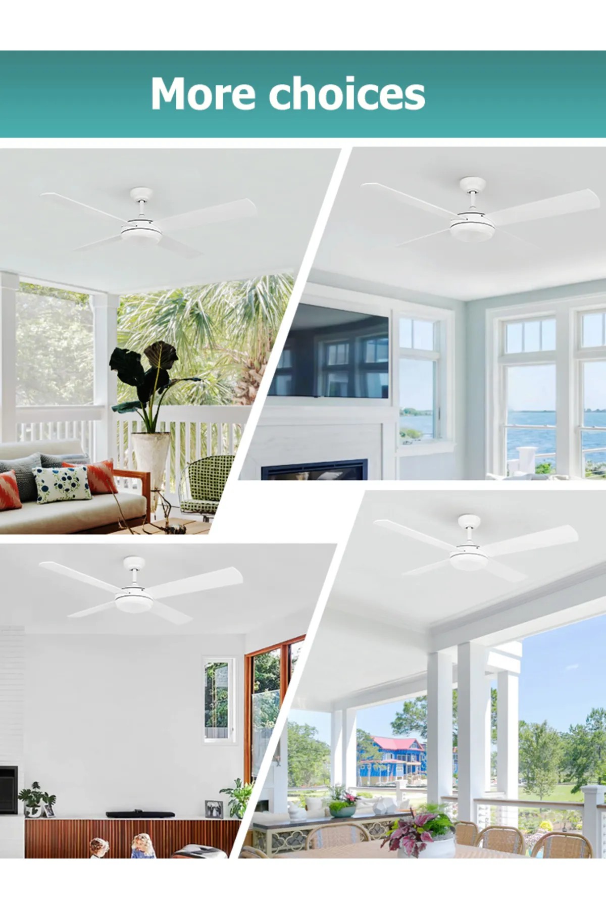 Dlc Levante Led Tavan Vantilatörü Beyaz 122 Cm