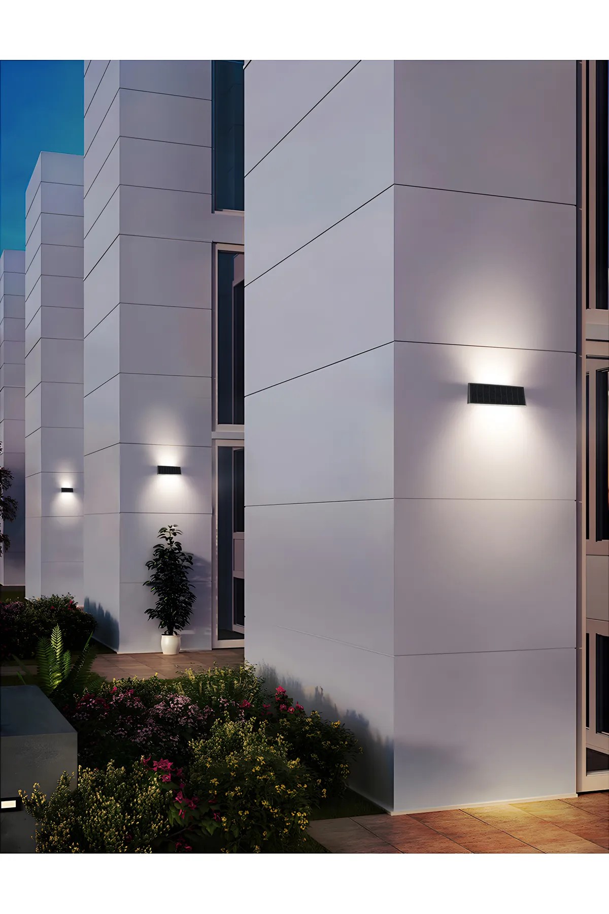 DLC SOLAR LED ÇİFT YÖNLÜ APLİK SİYAH 700 LÜMEN
