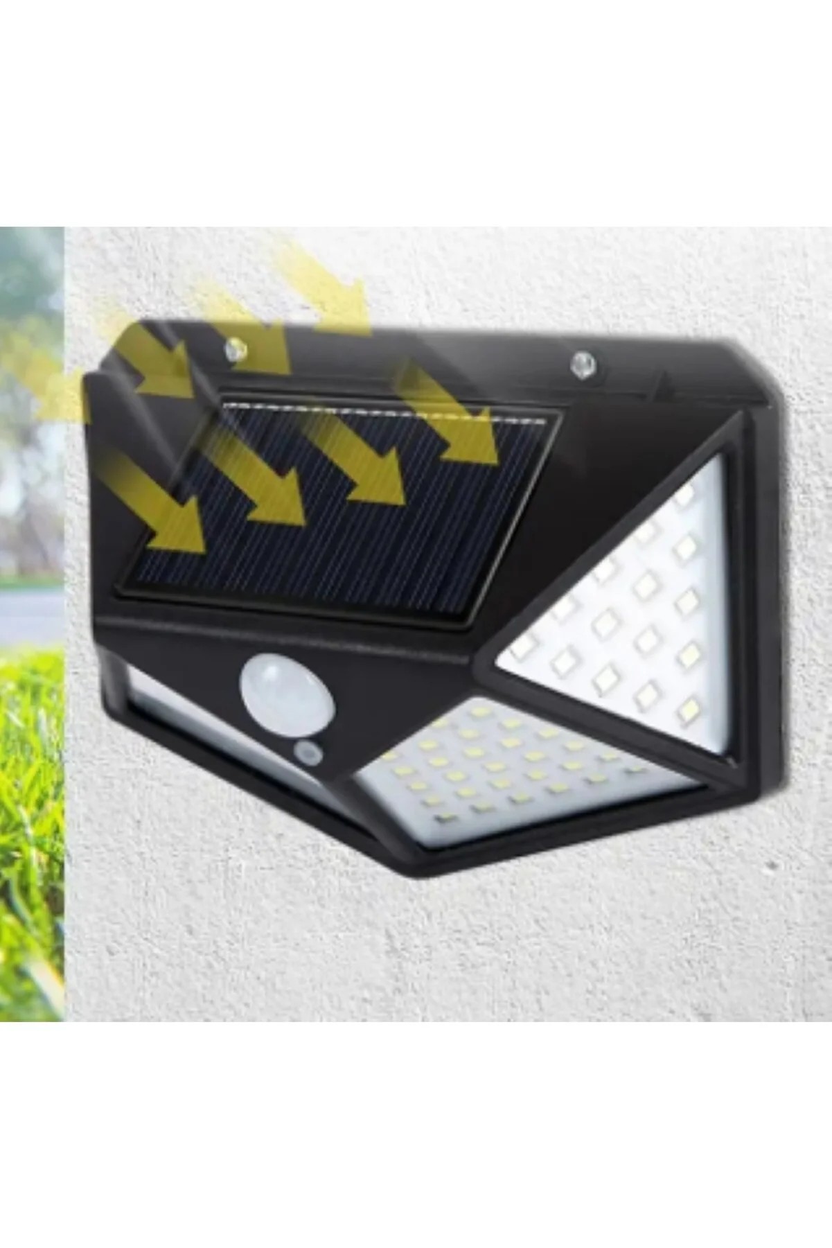 Dlc Solar Panel Sensörlü 100 Led Duvar Apliği
