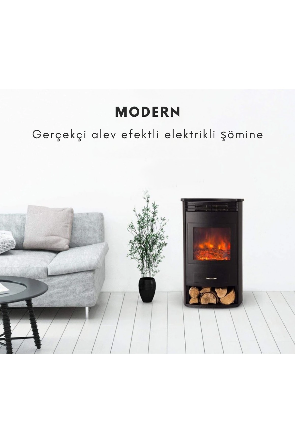 DLC MADERA ELEKTRİKLİ ŞÖMİNE 1800 WATT WIFI APP TELEFON KONTROL