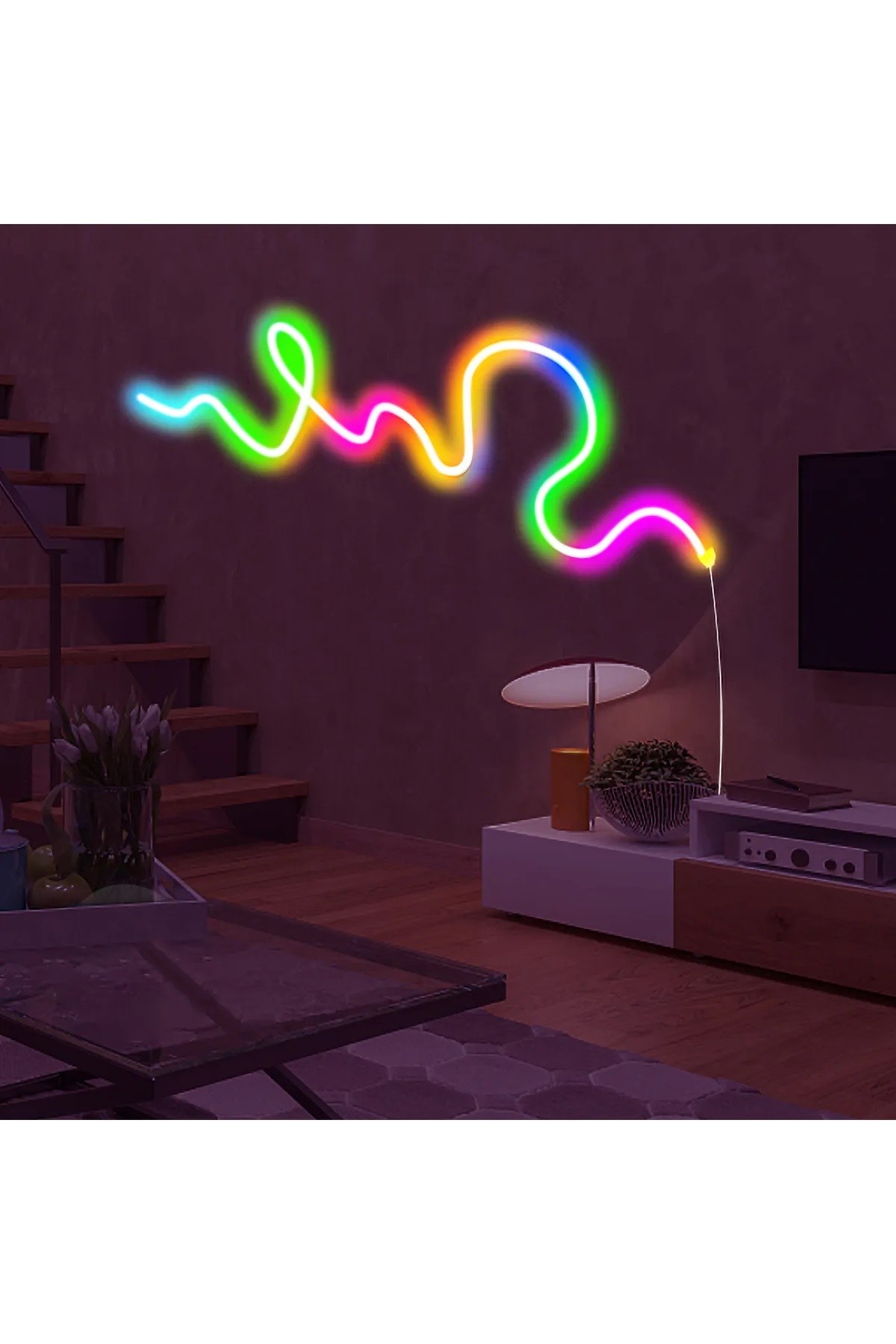 DLC NEON ŞERİT LED 3 METRE RENKLİ IP65