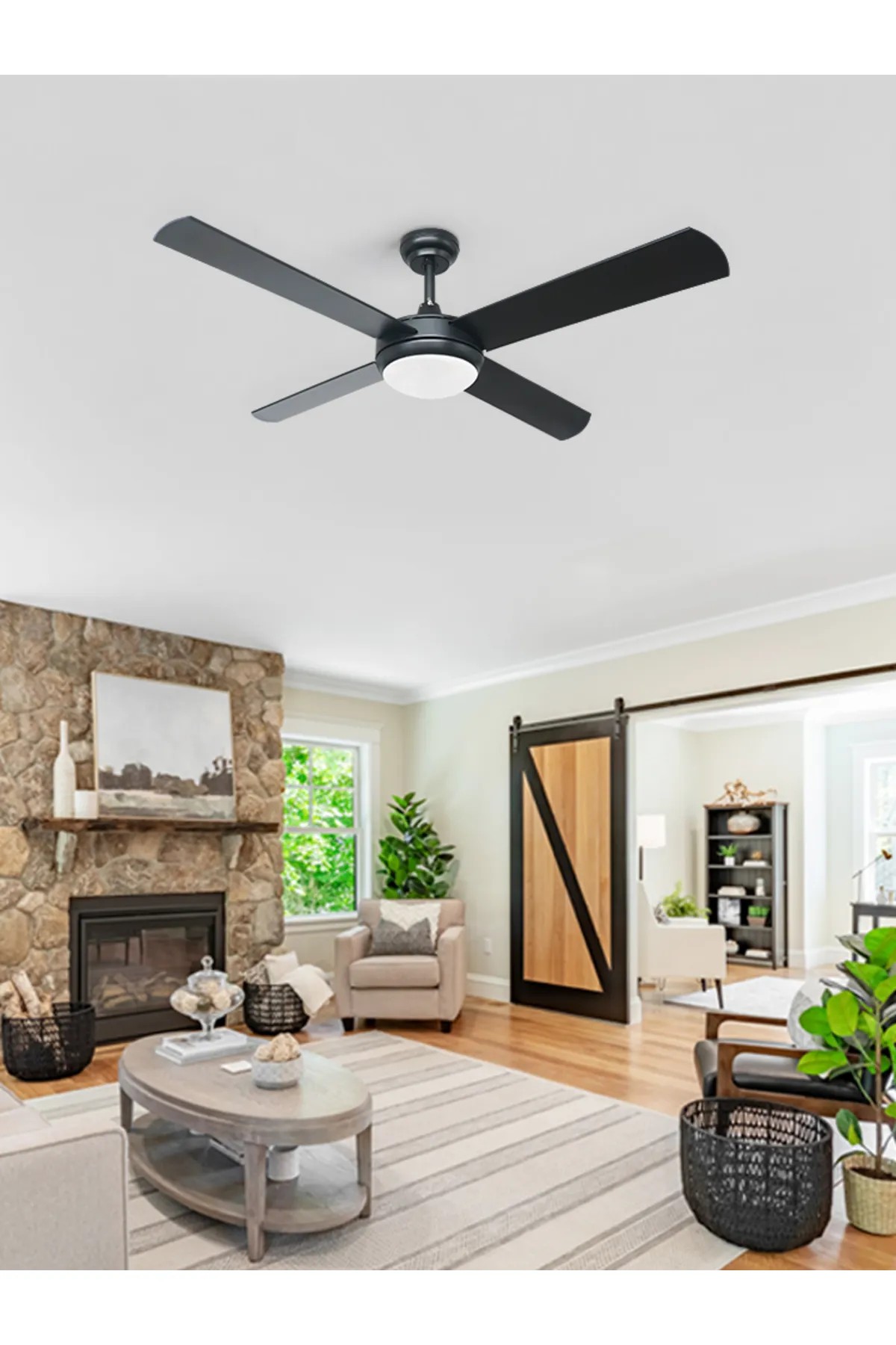 Dlc Levante Led Tavan Vantilatörü Siyah 122 Cm