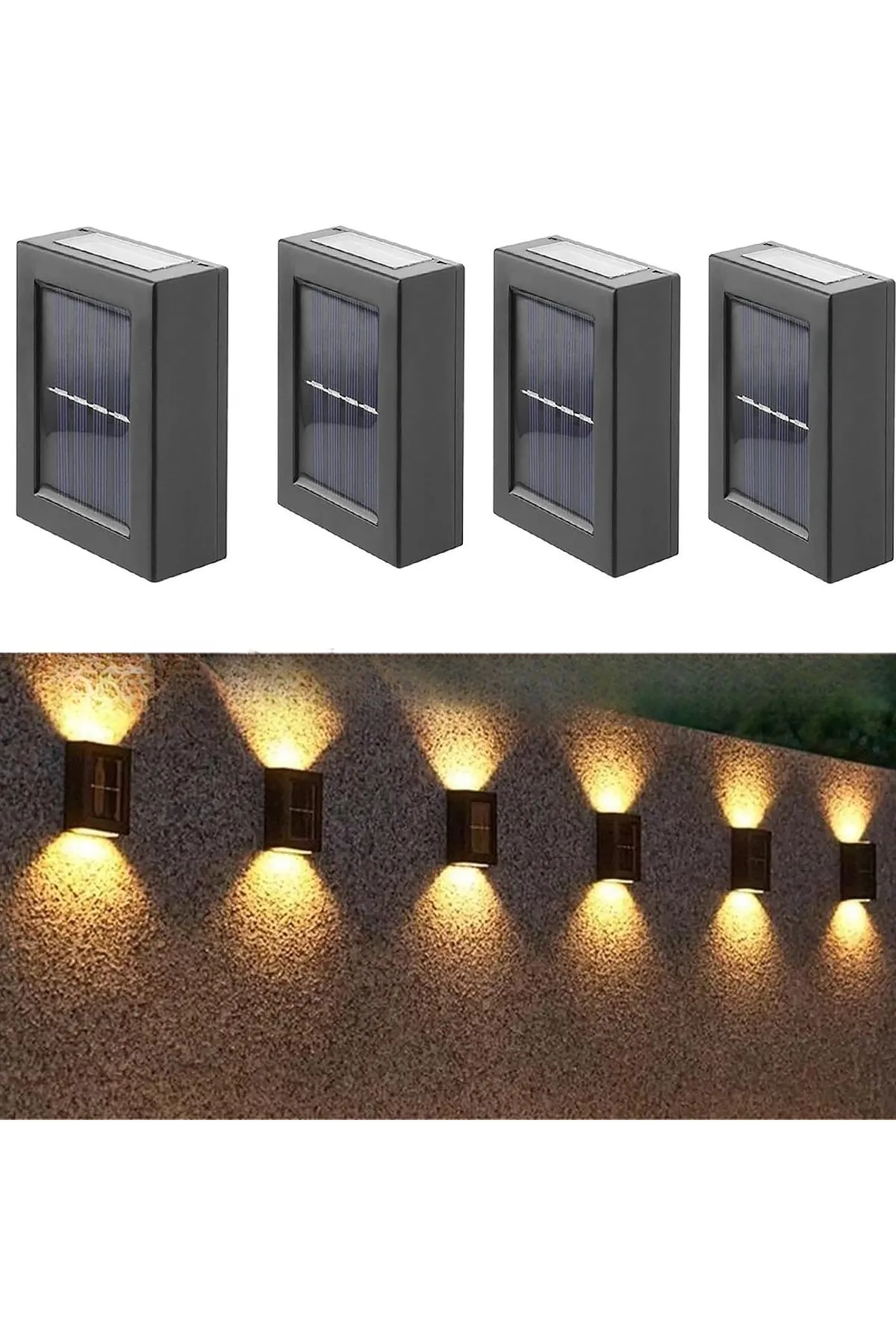 DLC ÇİFT YÖNLÜ KARE LED SOLAR APLIK