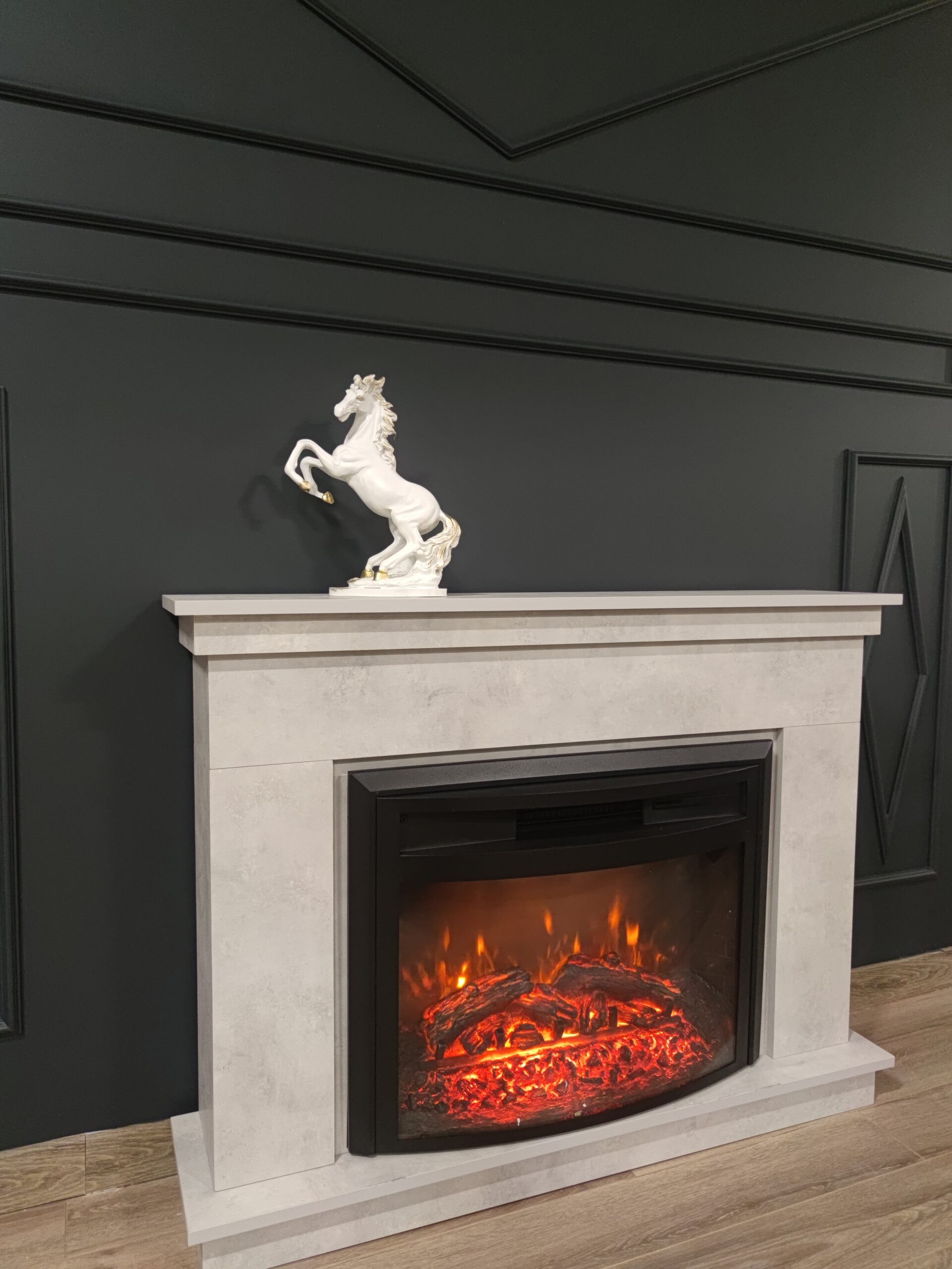 DLC Lembongan Retro Beton Desen Elektrikli Şömine 1800w 2613l