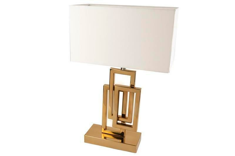 Beyaz Gold Abajur 18x40x65cm