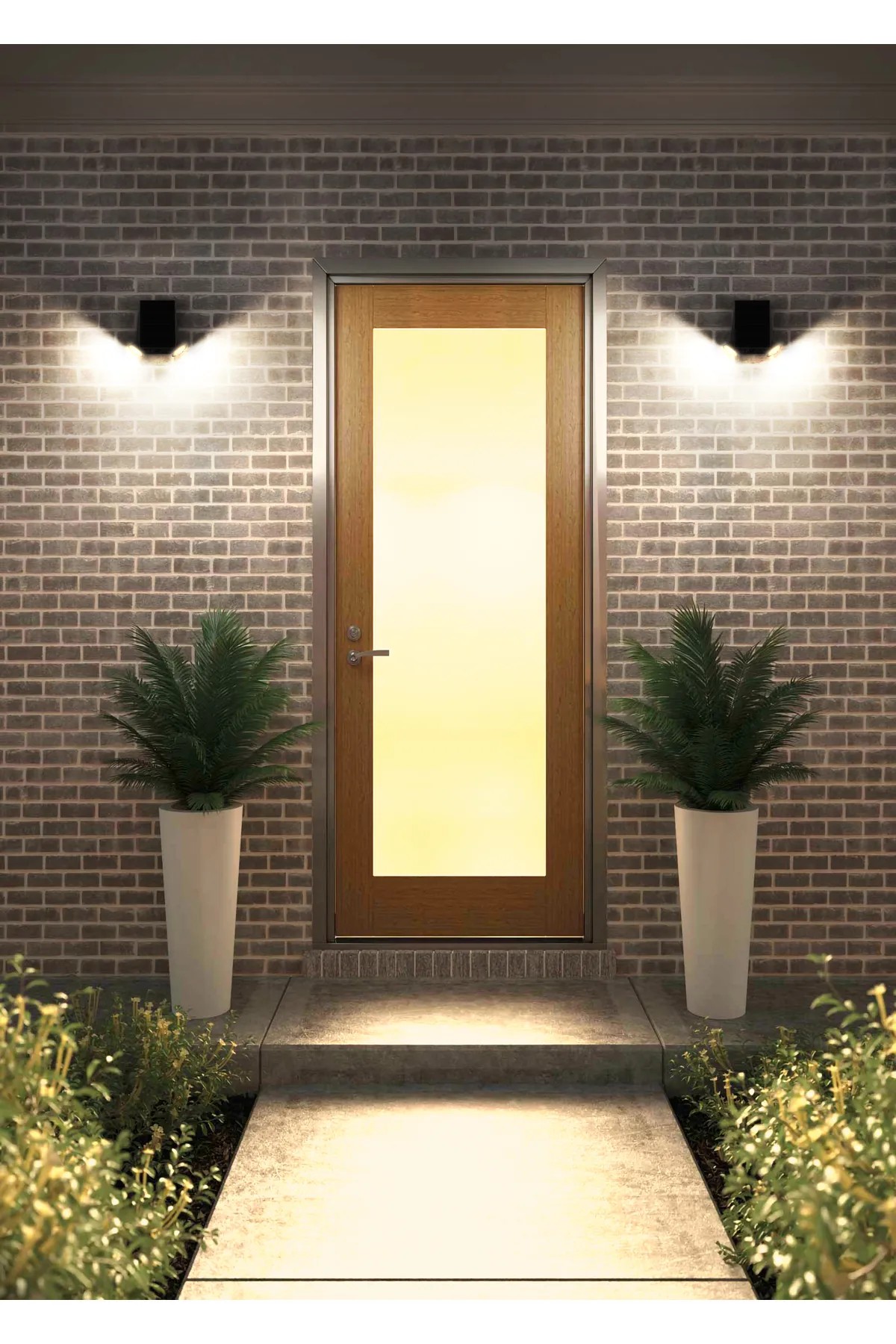 DLC SOLAR HAREKET SENSÖRLÜ 2'Lİ LED APLİK SİYAH 800 LÜMEN
