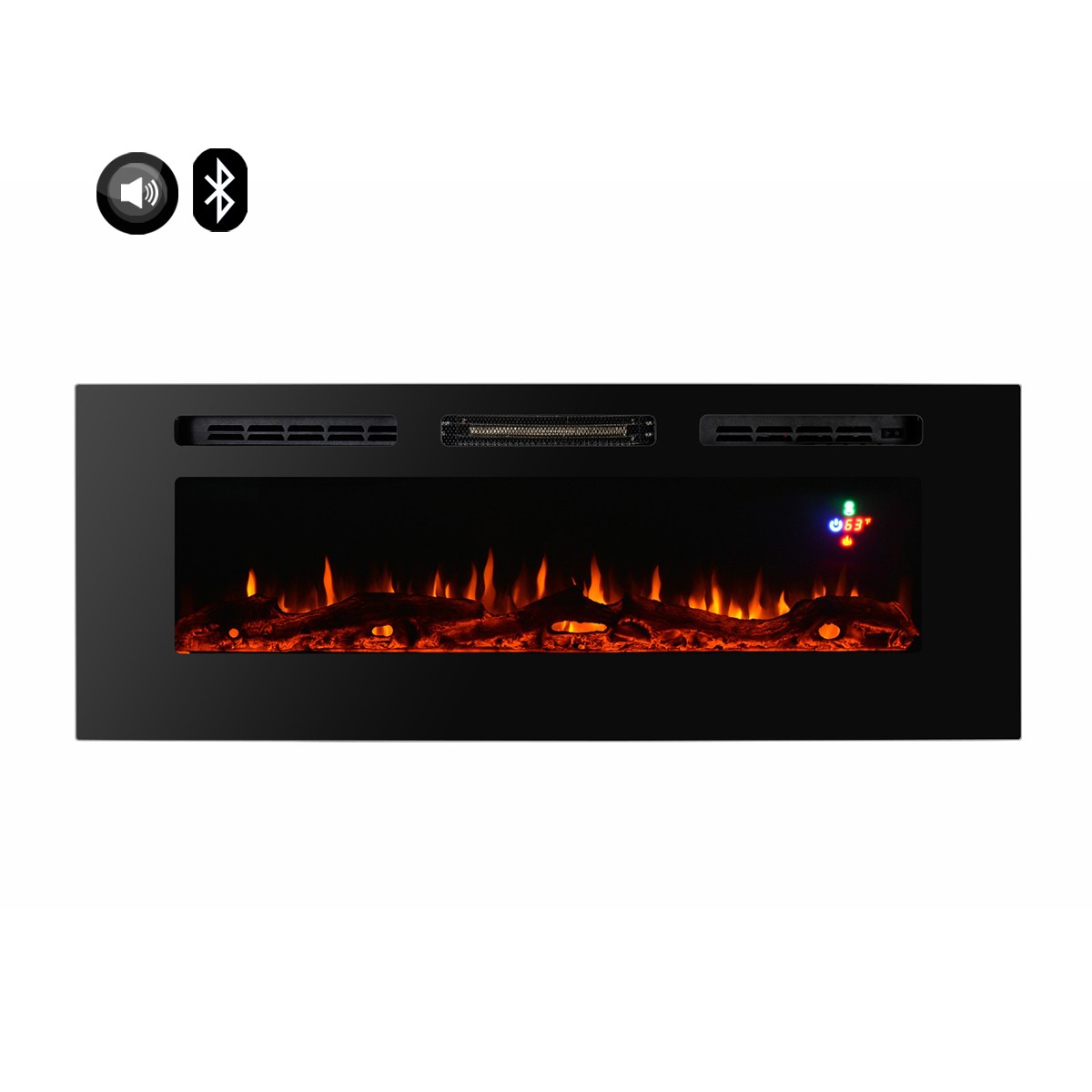 DLC Plazma Şömine 127 cm 3 Renk Bluetooth ve Ses Efektli