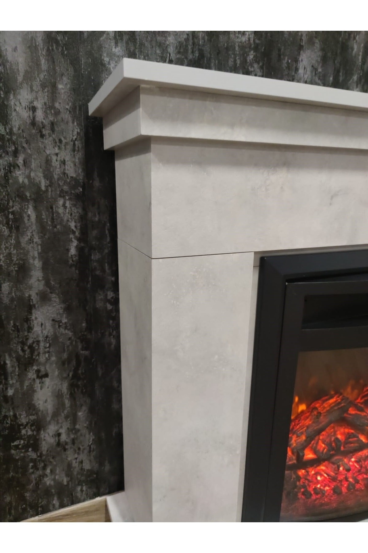DLC Lembongan Retro Beton Desen Elektrikli Şömine 1800w 2613l