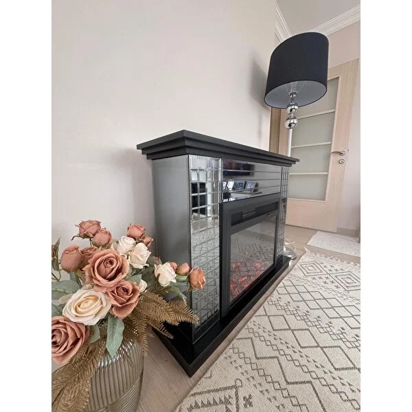 DLC Kristal 1800 Wat İki Kademeli Isıtıcı Fanlı Bluetooth &amp; Ses Efektli Elektrikli Şömine