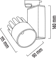 Ray Spot 30W Siyah 3000K
