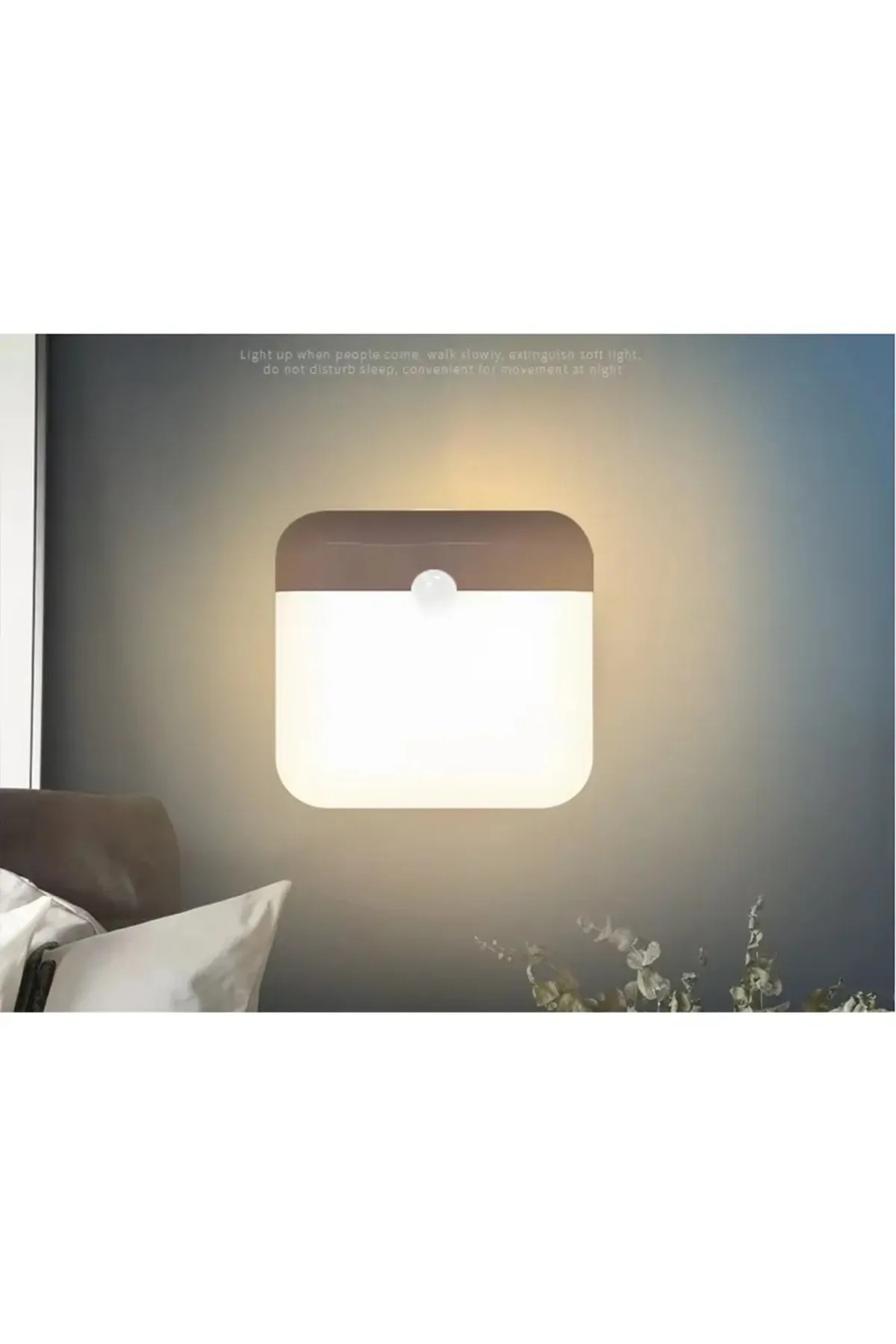 DLC KARE LED APLİK ŞARJLI SENSÖRLÜ