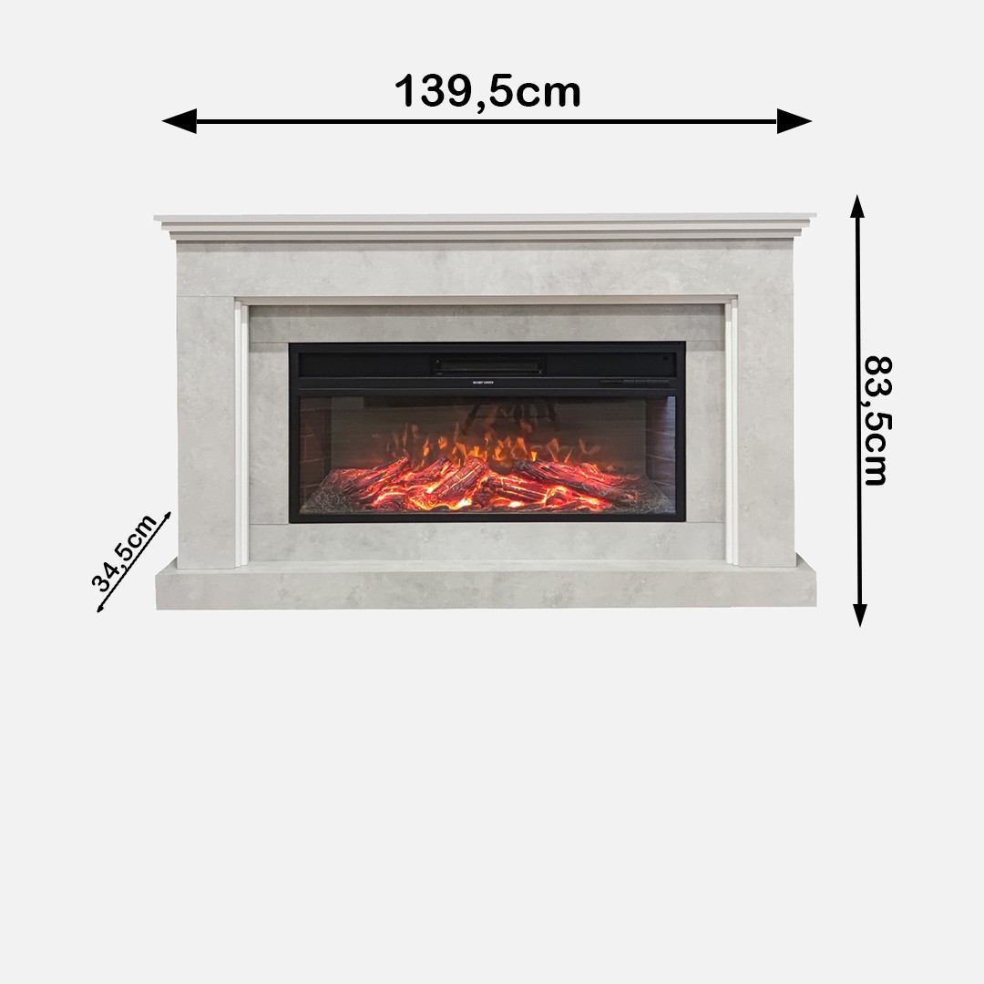 DLC Retro Desenli Şömine 1800w If34