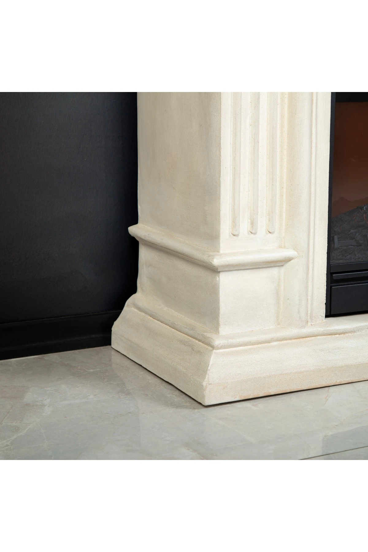 DLC LONDON GERÇEK SAAT DEKORLU POLİSTON ELEKTRİKLİ ŞÖMİNE 1800W FANLI ISITICI