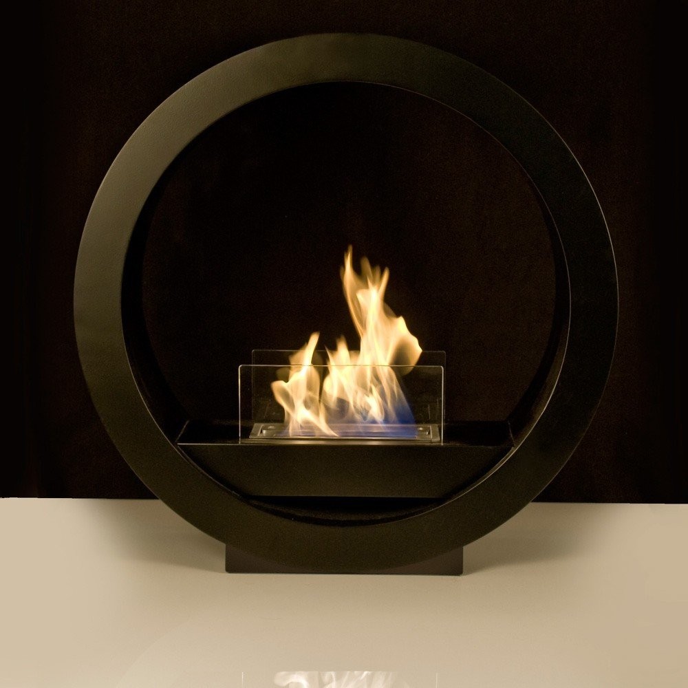 Round Design Starfire Bioethanol Şömine Siyah