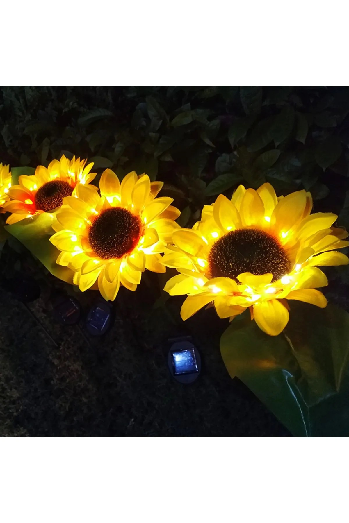Dlc Solar Ayçiçeği Saplama 10 Led Sarı Işık