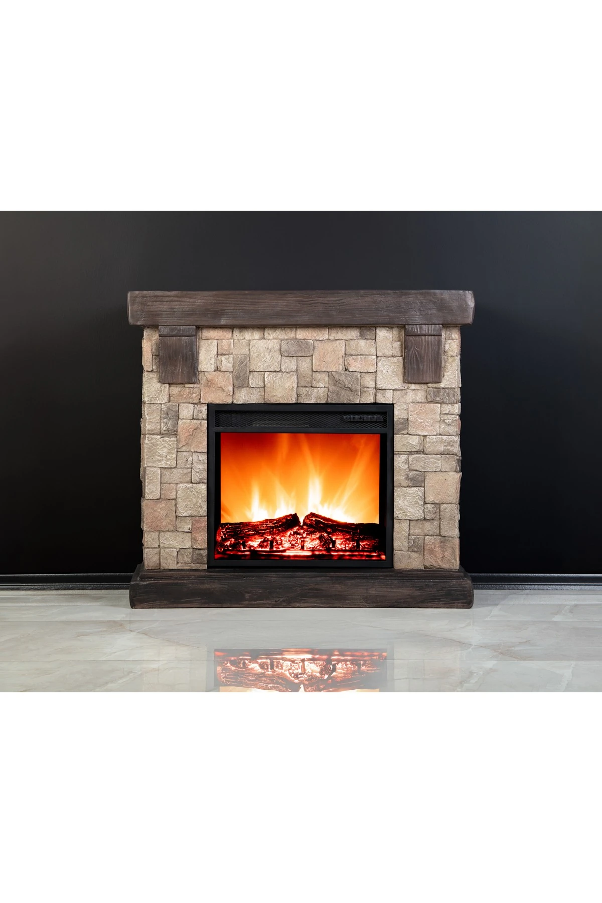 DLC CARDIFF POLİSTON ELEKTRİKLİ ŞÖMİNE 1800W FANLI ISITICI