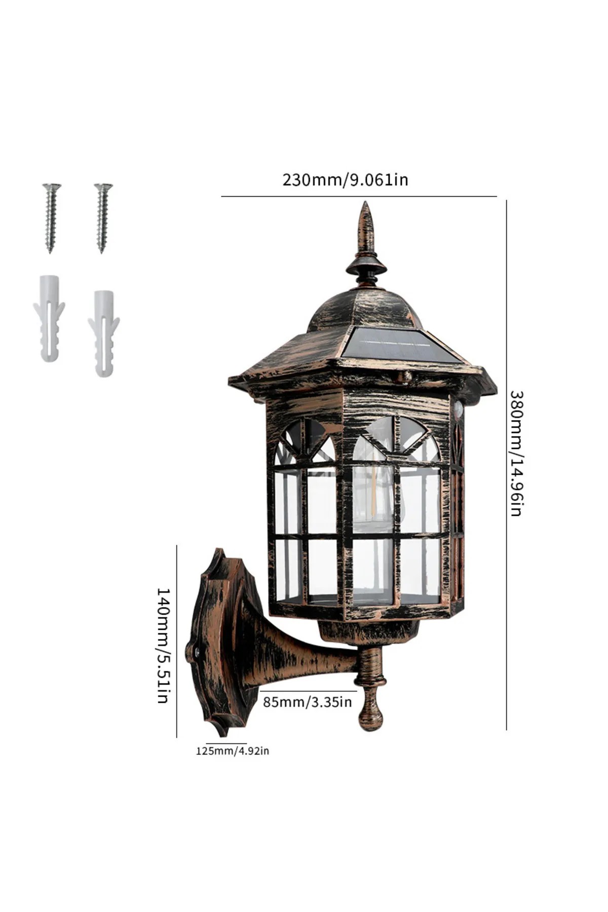 DLC FENER AMPUL GÖRÜNÜMLÜ SOLAR LED APLIK