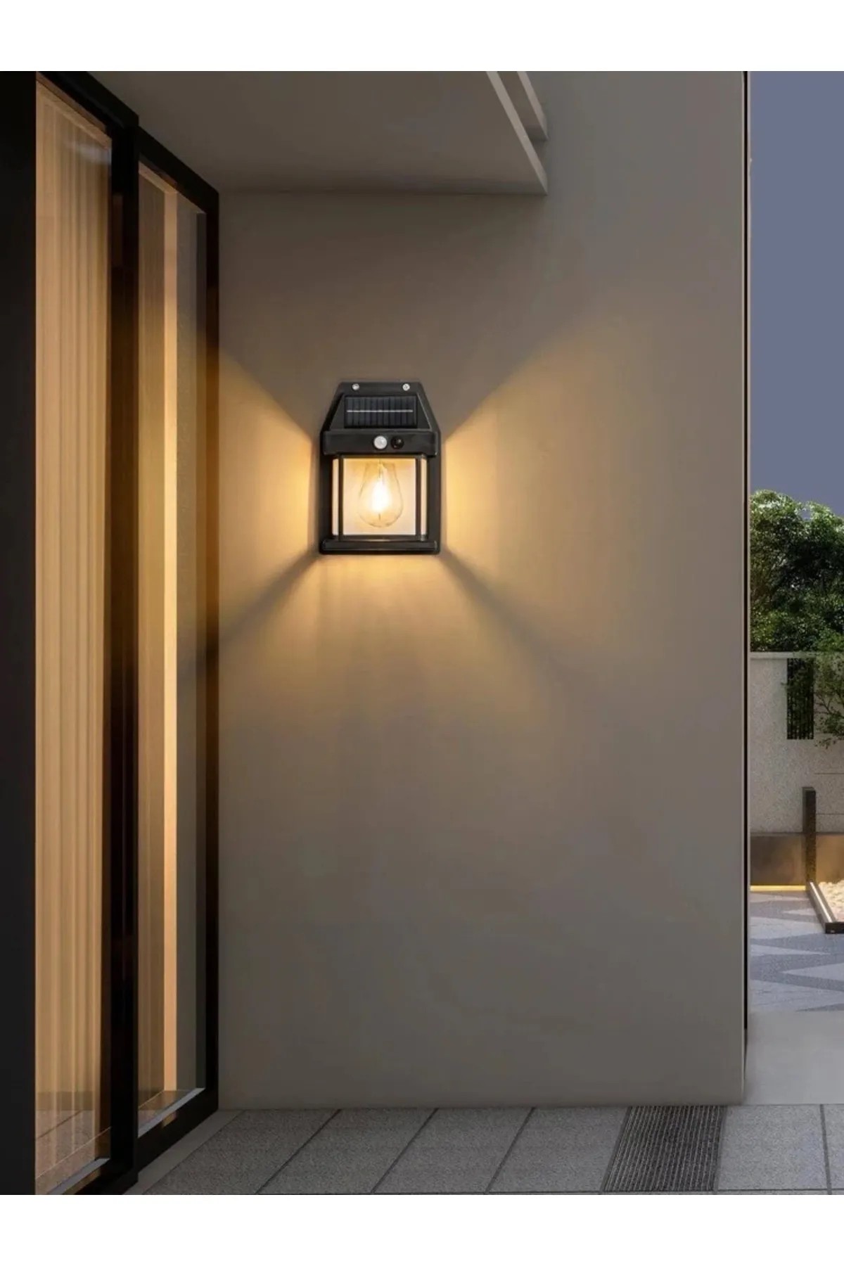 SOLAR LED APLİK SENSÖRLÜ SARI IŞIK