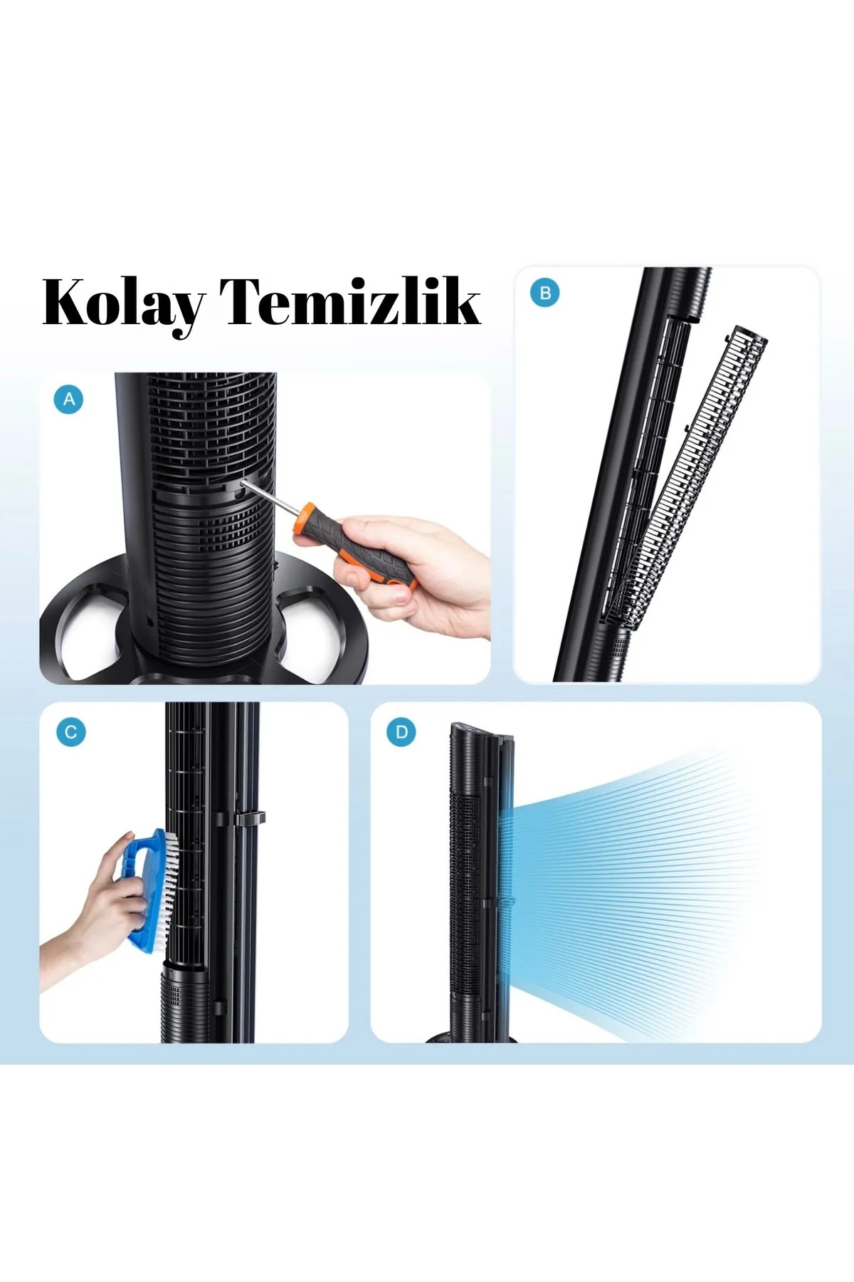 DLC KULE TİPİ VANTİLATÖR 75W KUMANDALI
