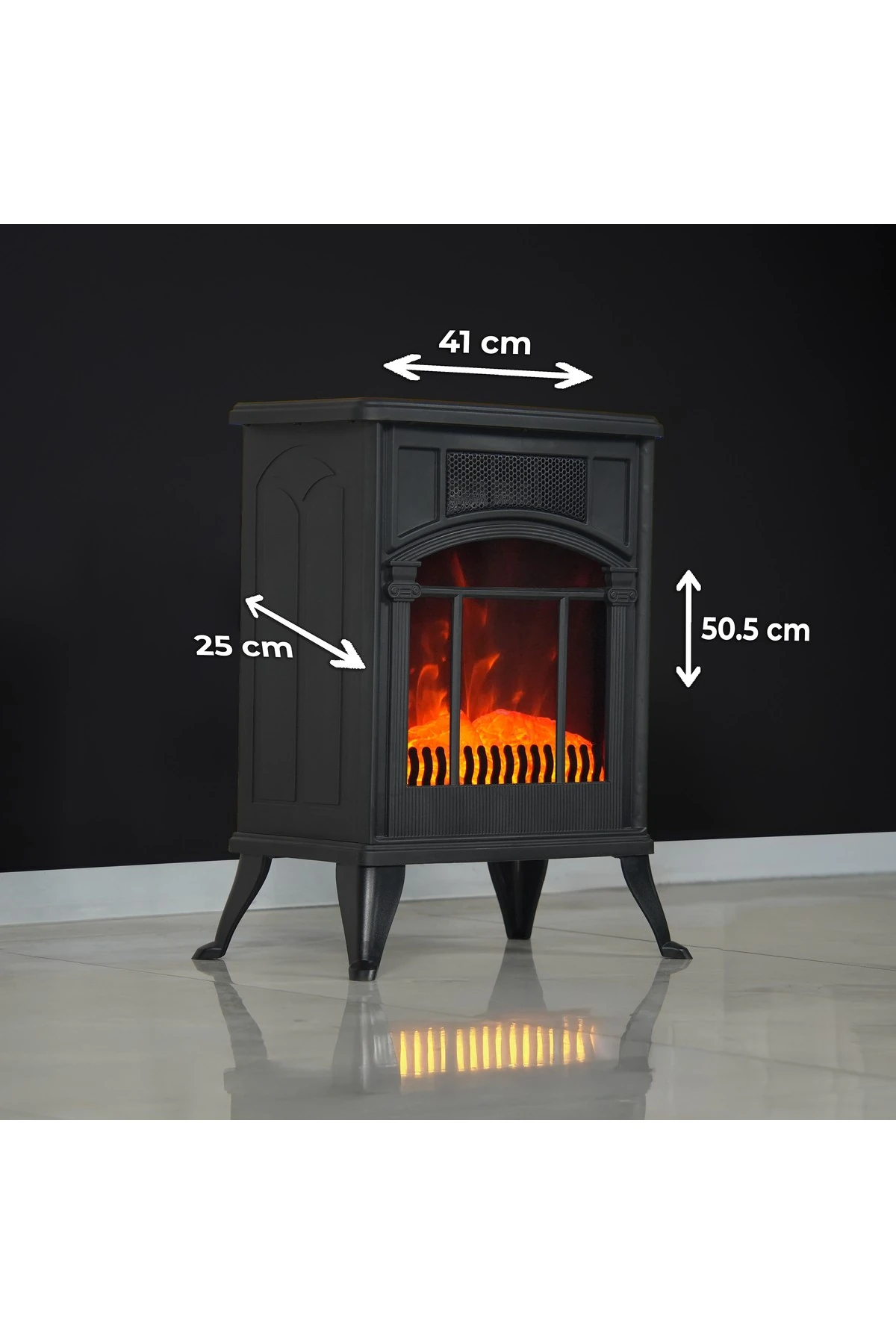 DLC CASTELLE AYAKLI ŞÖMİNE 1900 WATT