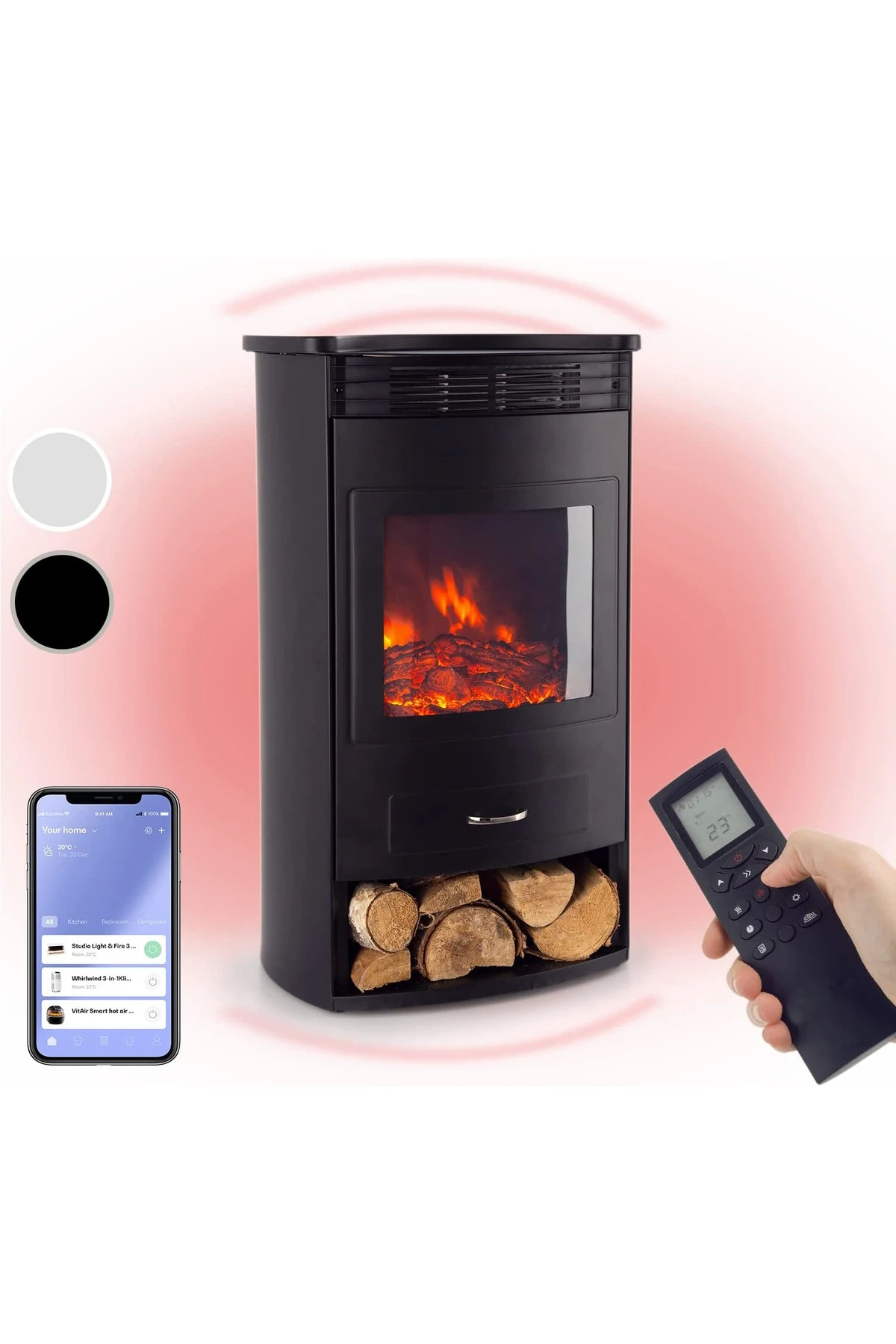 DLC MADERA ELEKTRİKLİ ŞÖMİNE 1800 WATT WIFI APP TELEFON KONTROL