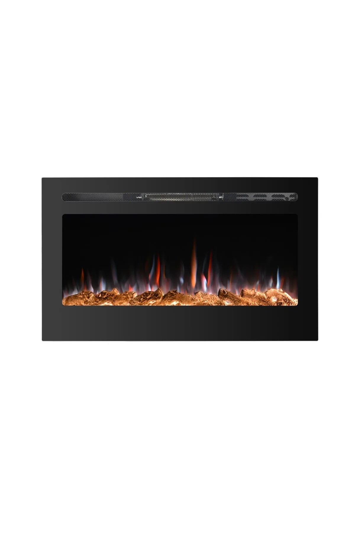 Dlc Plazma Şömine 91cm 9renk Siyah Odun Ve Kristal Efektli 1800 Watt + Ayaklı