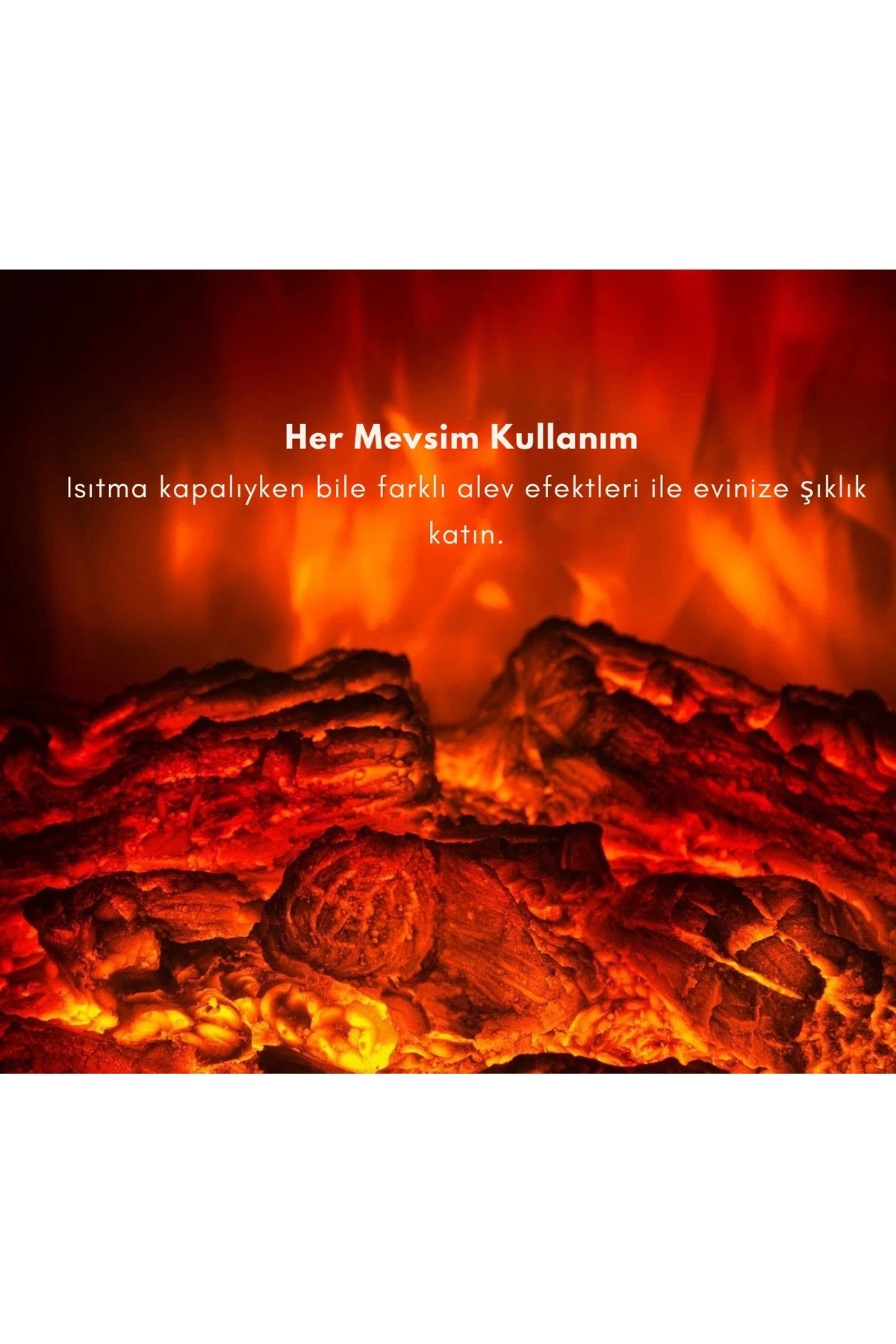 DLC MADERA ELEKTRİKLİ ŞÖMİNE 1800 WATT WIFI APP TELEFON KONTROL