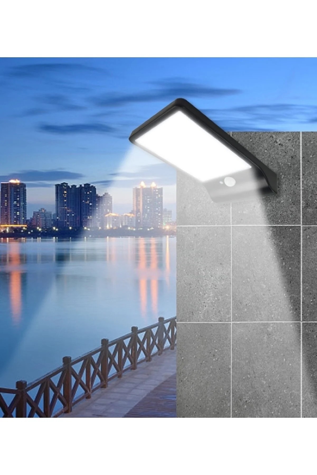 Dlc Solar Panel Sensörlü 36 Led Duvar Apliği