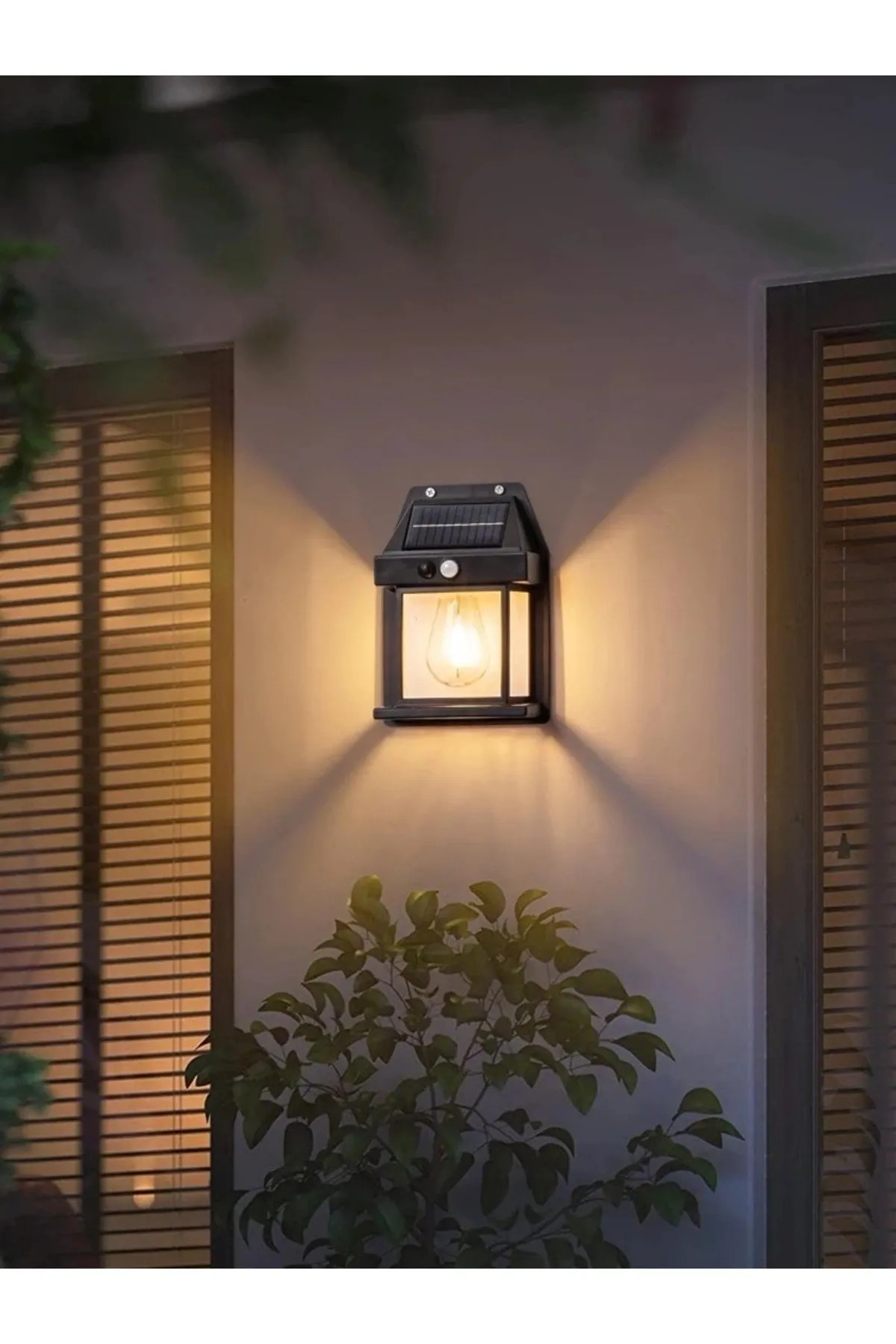 SOLAR LED APLİK SENSÖRLÜ SARI IŞIK