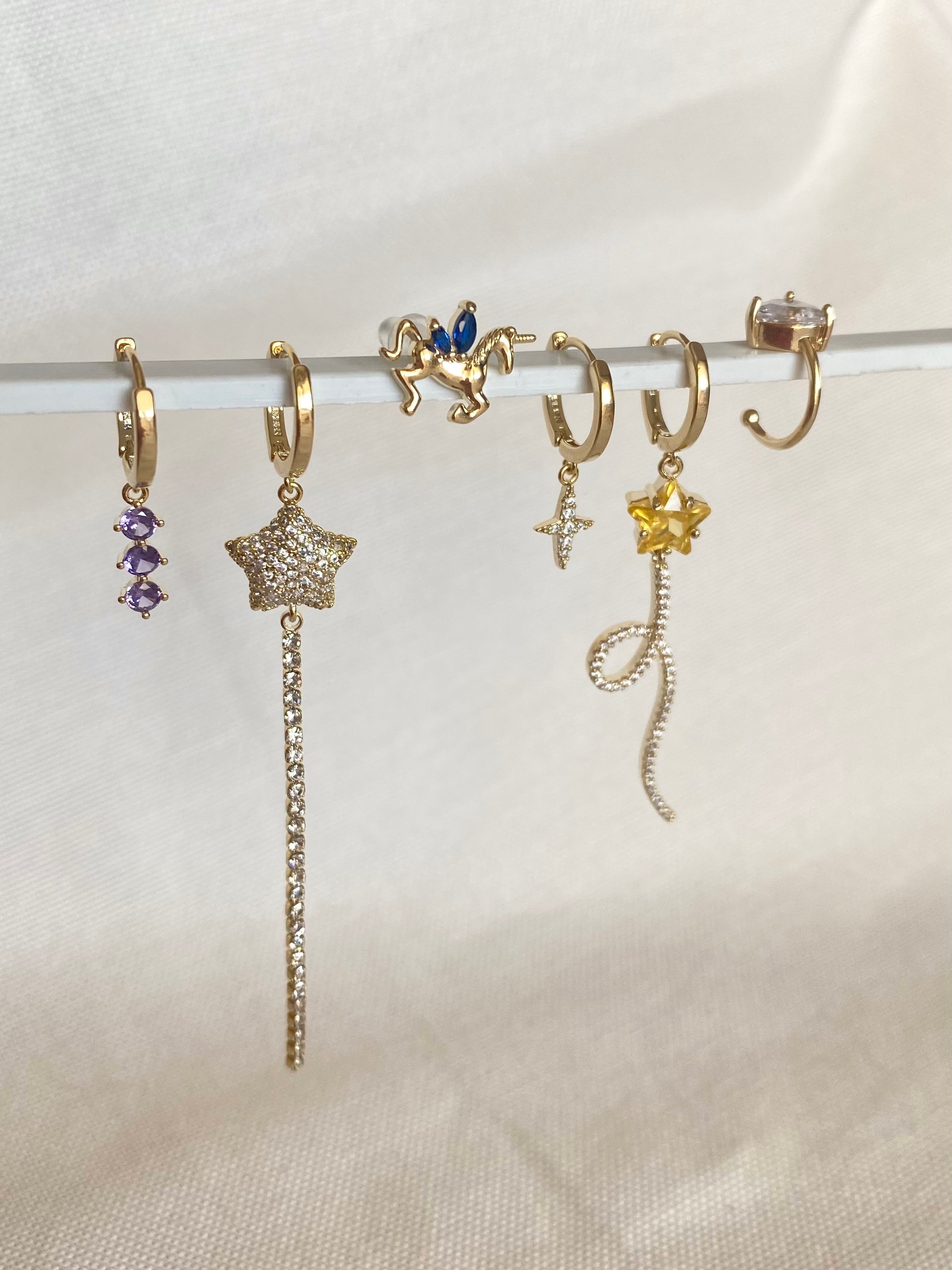 Unicorn Detay Altılı Set Küpe