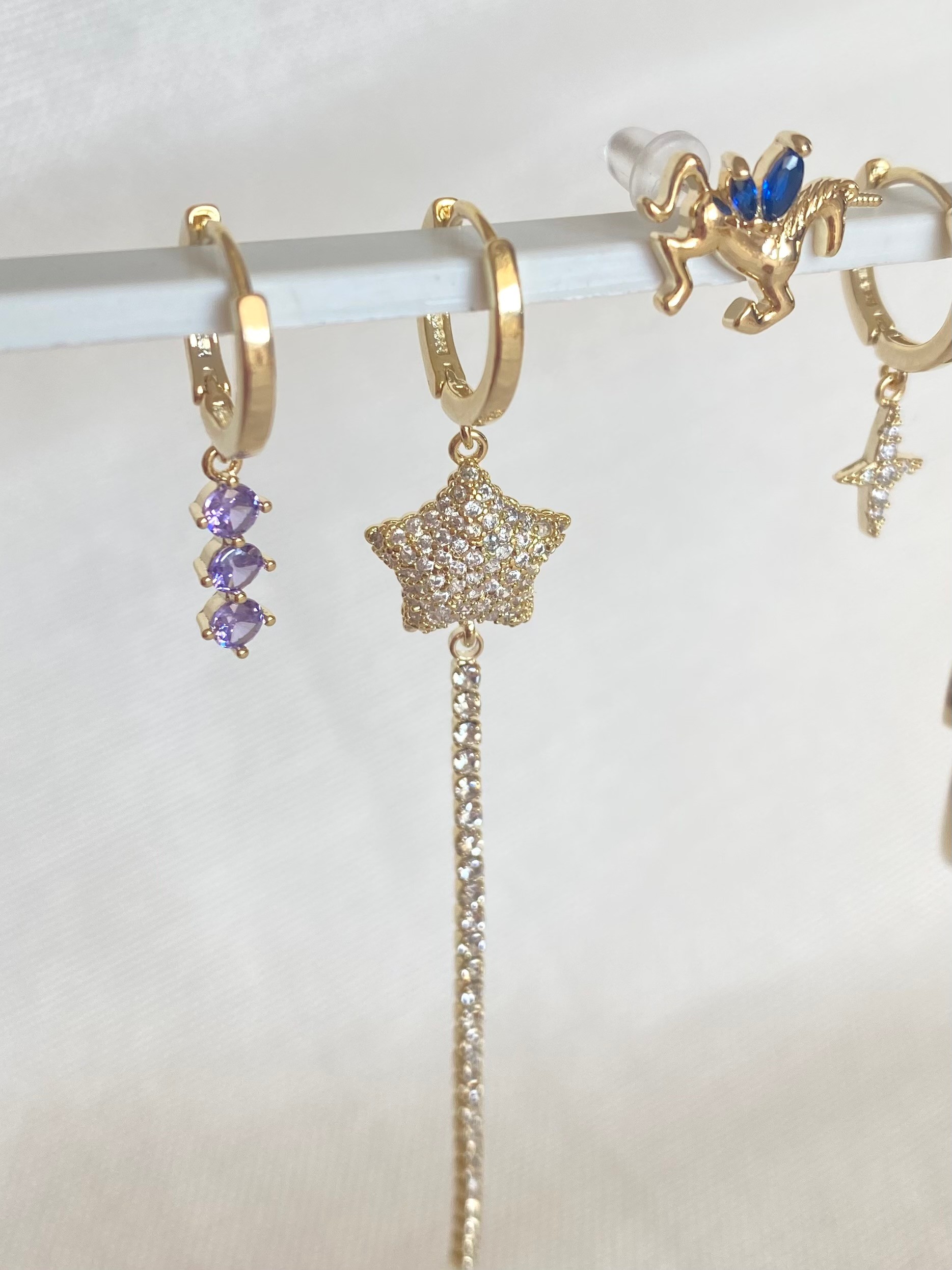 Unicorn Detay Altılı Set Küpe