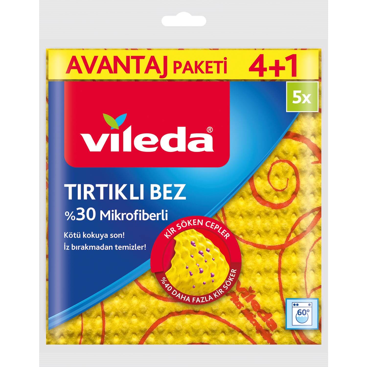 Vileda 4 lü %30 Mikrofiberli Mutfak Bezi
